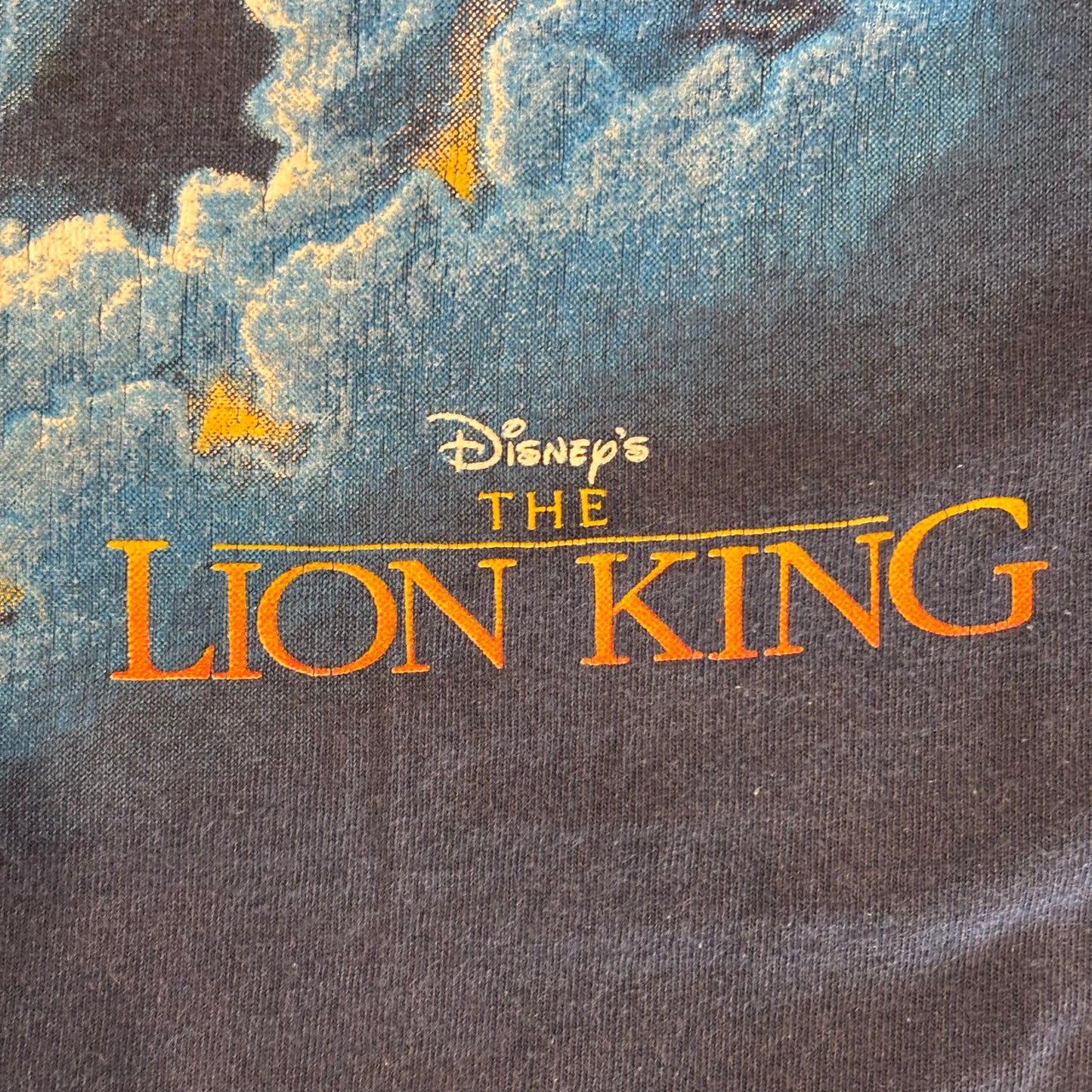 90's Disney Designs THE LION KING ライオン・キング ディスニーTシャツ 紺 (L)/A6613T-SO