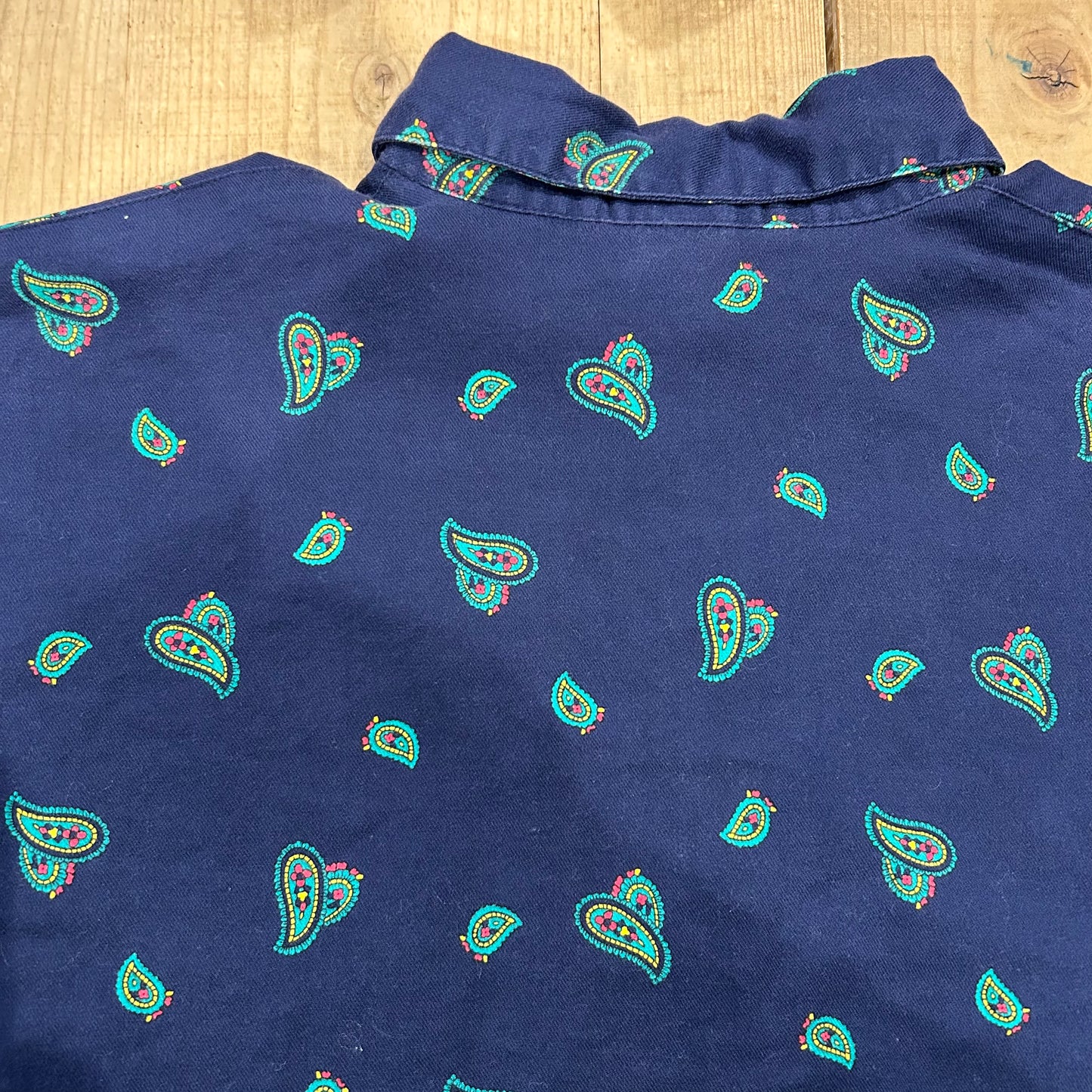 90's GAP ペイズリー柄プリントシャツ (L)/B0217SH-SO