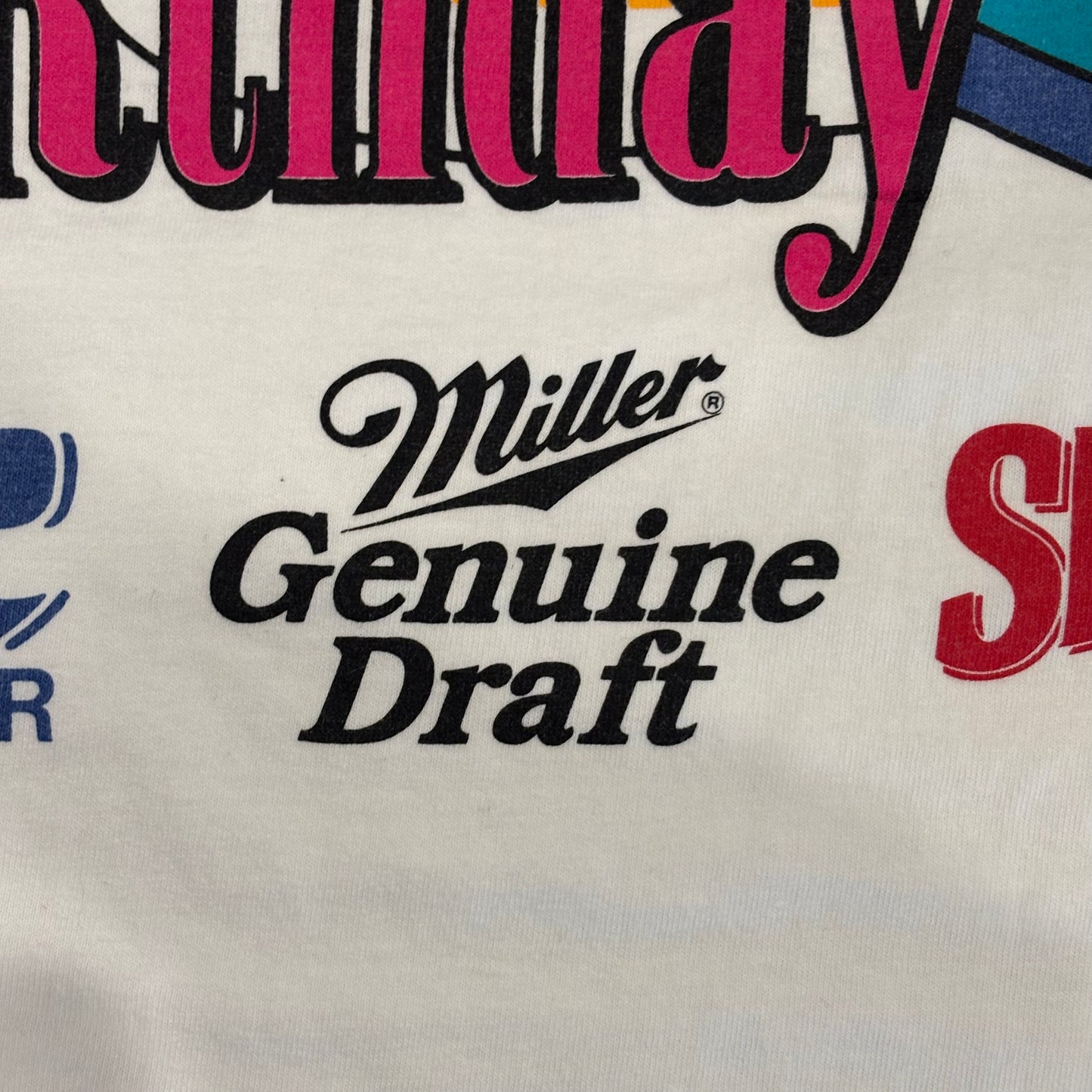 90's HOLOUBEX Miller "IT'S MILLER TIME" お酒 Tシャツ 白 (XL)/B2577T-SO