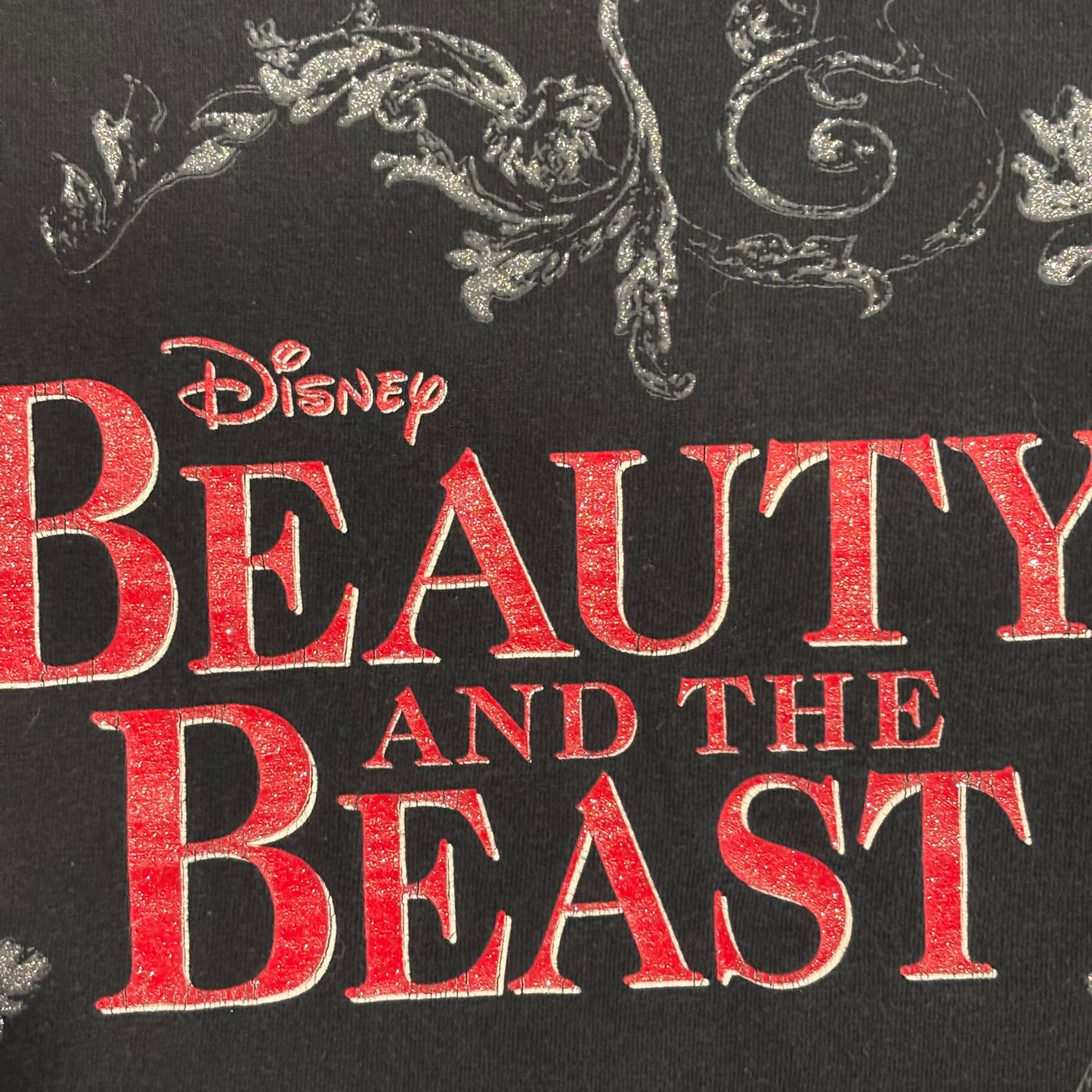 00's Beauty And The Beast "美女と野獣” ディズニーTシャツ 黒 (XL)/B2663T-SO