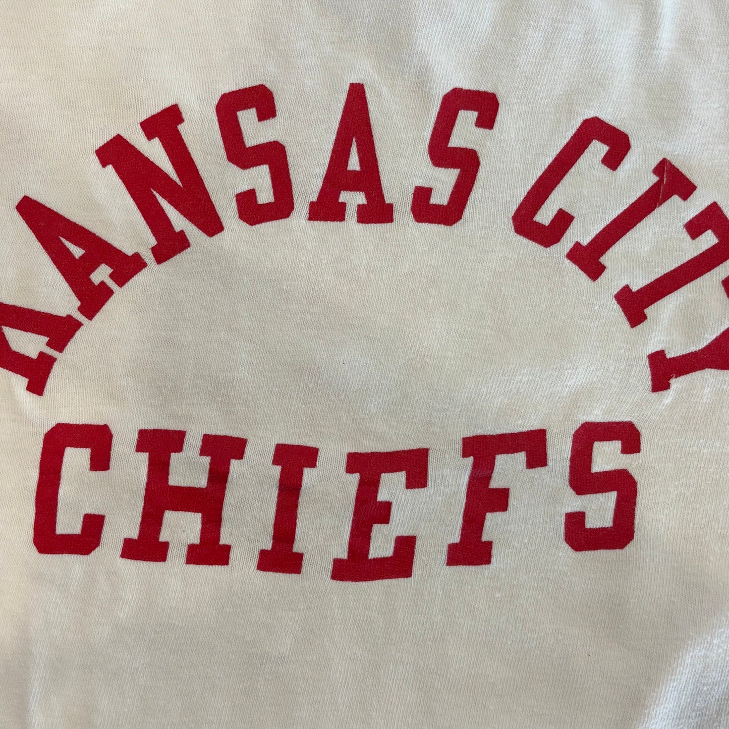70's Champion KANSAS CITY CHIEFS カレッジTシャツ 白 (L)/A7211T-SO