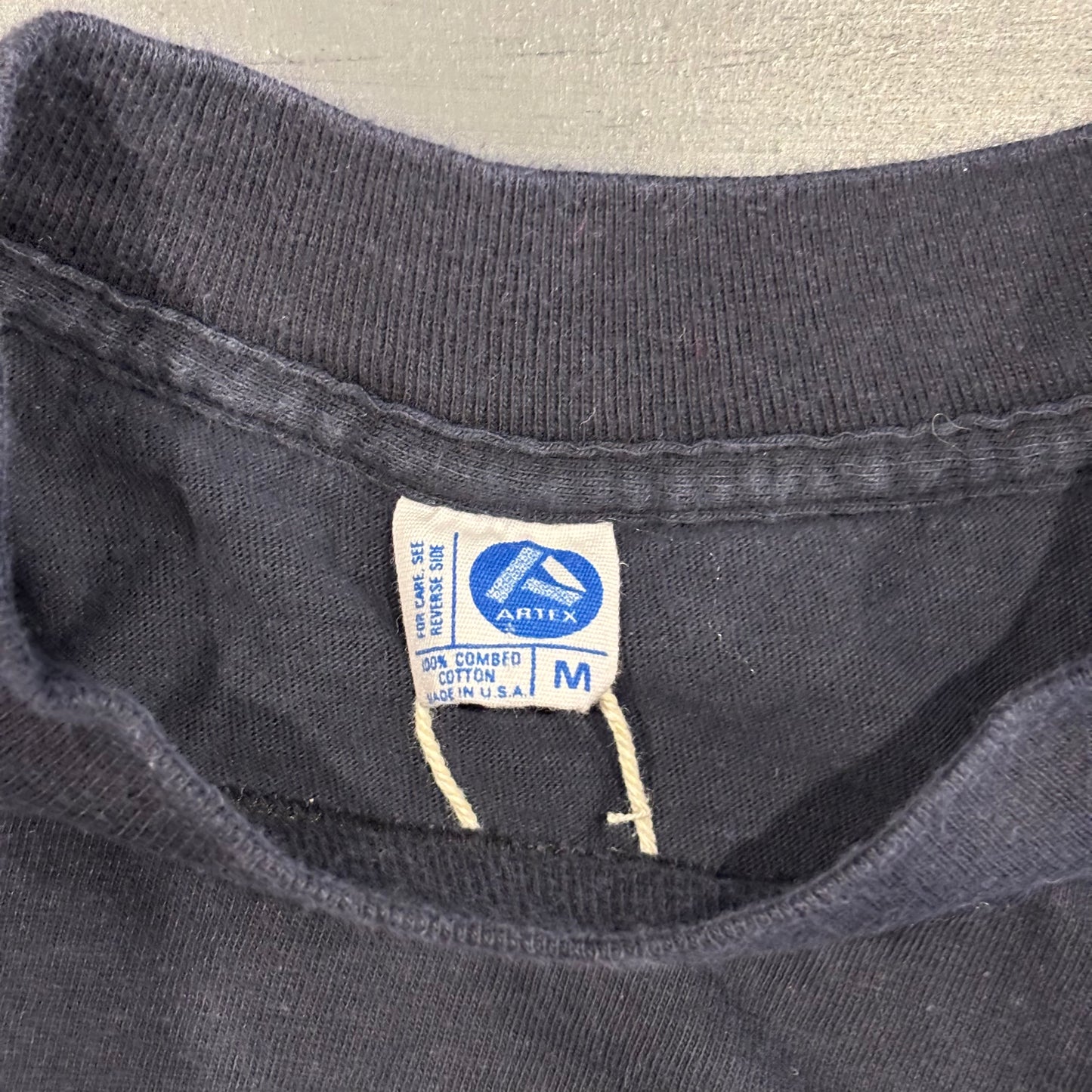 80's ARTEX TODAY'S CAV 1st. CAV FT. HOOD, TEXAS 騎兵隊 Tシャツ 黒 (M)/A7205T-SO