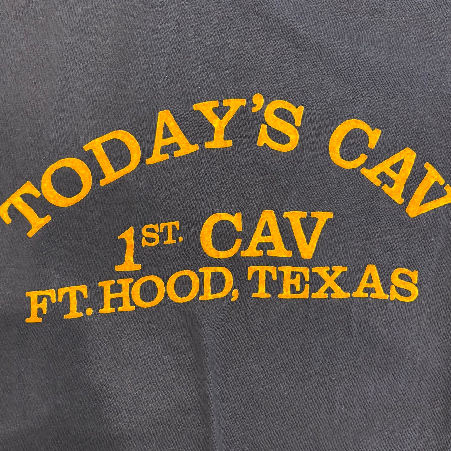 80's ARTEX TODAY'S CAV 1st. CAV FT. HOOD, TEXAS 騎兵隊 Tシャツ 黒 (M)/A7205T-SO