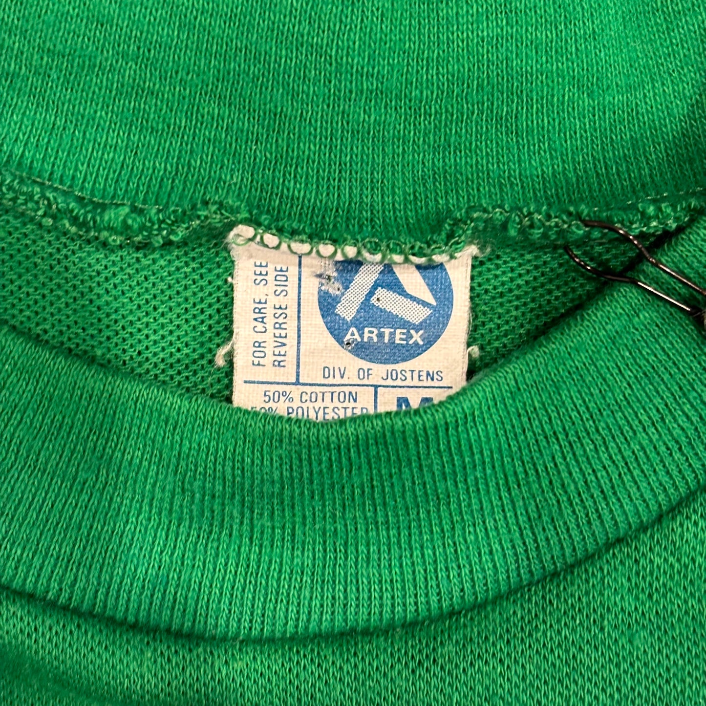 80's ARTEX CHEERS スヌーピー フットボールTシャツ 緑 (M)/A7207