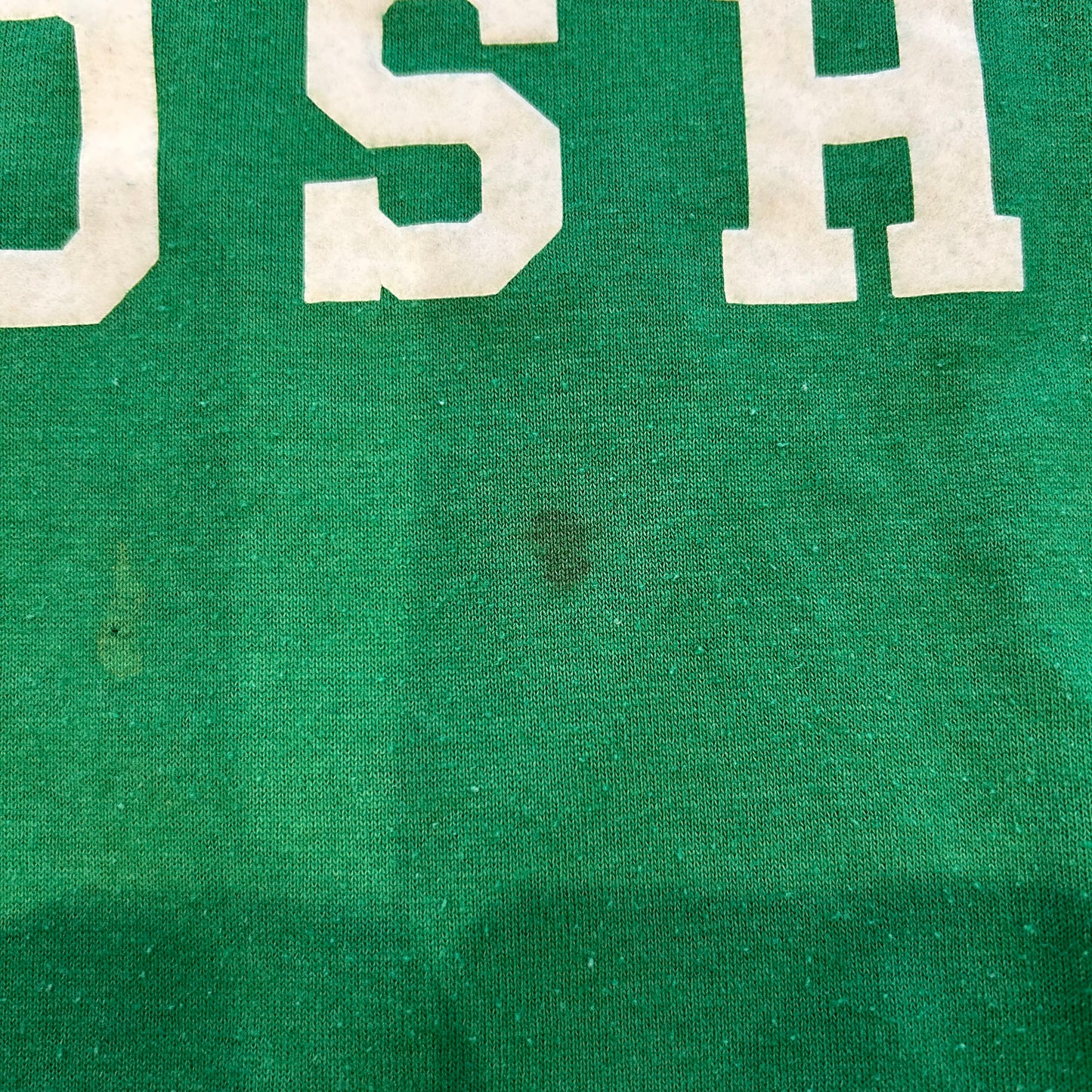 80's Jerzees ”FROSH”フロッキープリントナンバリングTシャツ 緑(L)/A7066T-SO