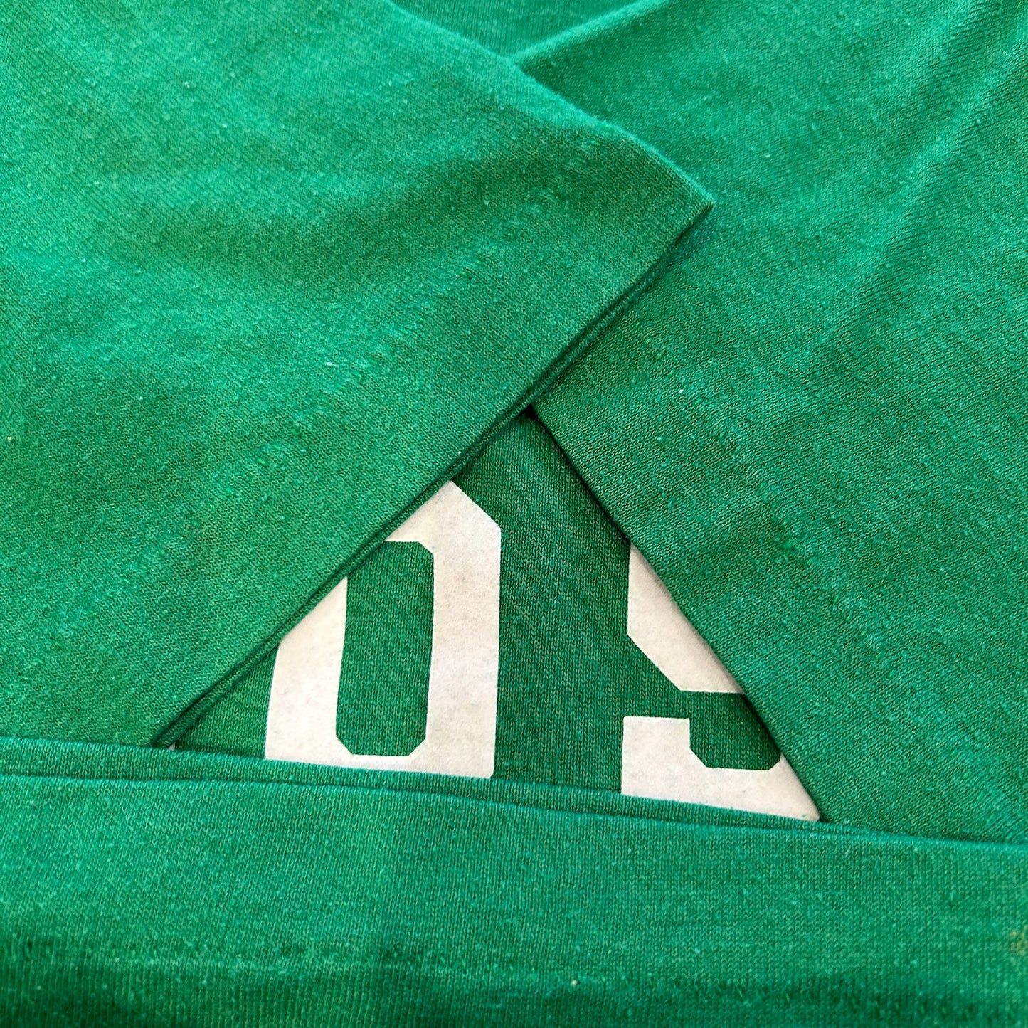 80's Jerzees ”FROSH”フロッキープリントナンバリングTシャツ 緑(L)/A7066T-SO