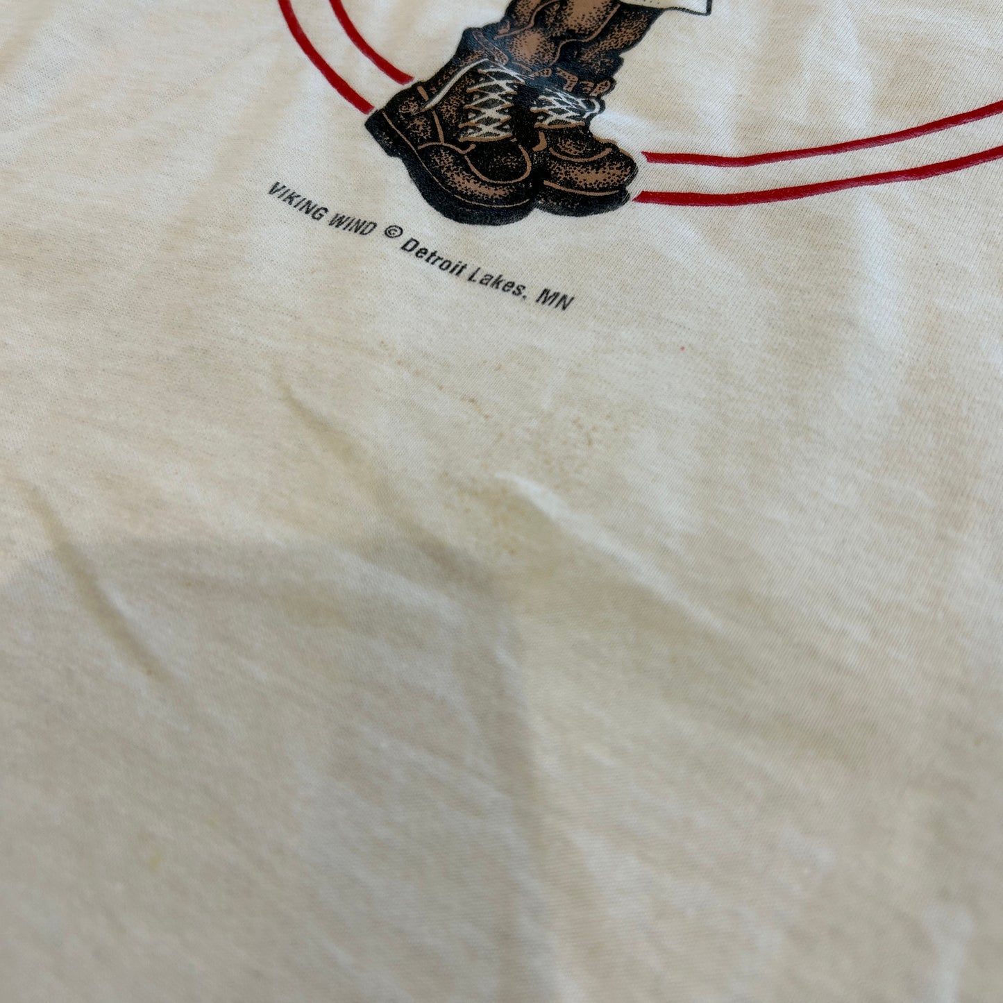 80's SCREEN STARS MR.FIX IT Handyman リンガーTシャツ ハンマーヘッド 赤白(XL)B2745T-SO