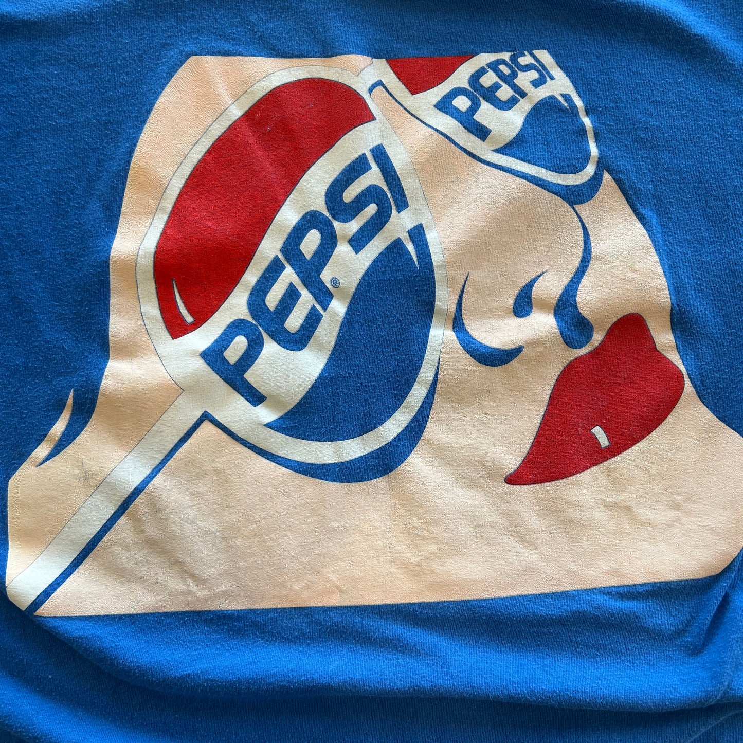 90's Hanes PEPSI ペプシコーラ"Cool Cans"アドバタイジングTシャツ 企業T 青(XL)A7284T-SO