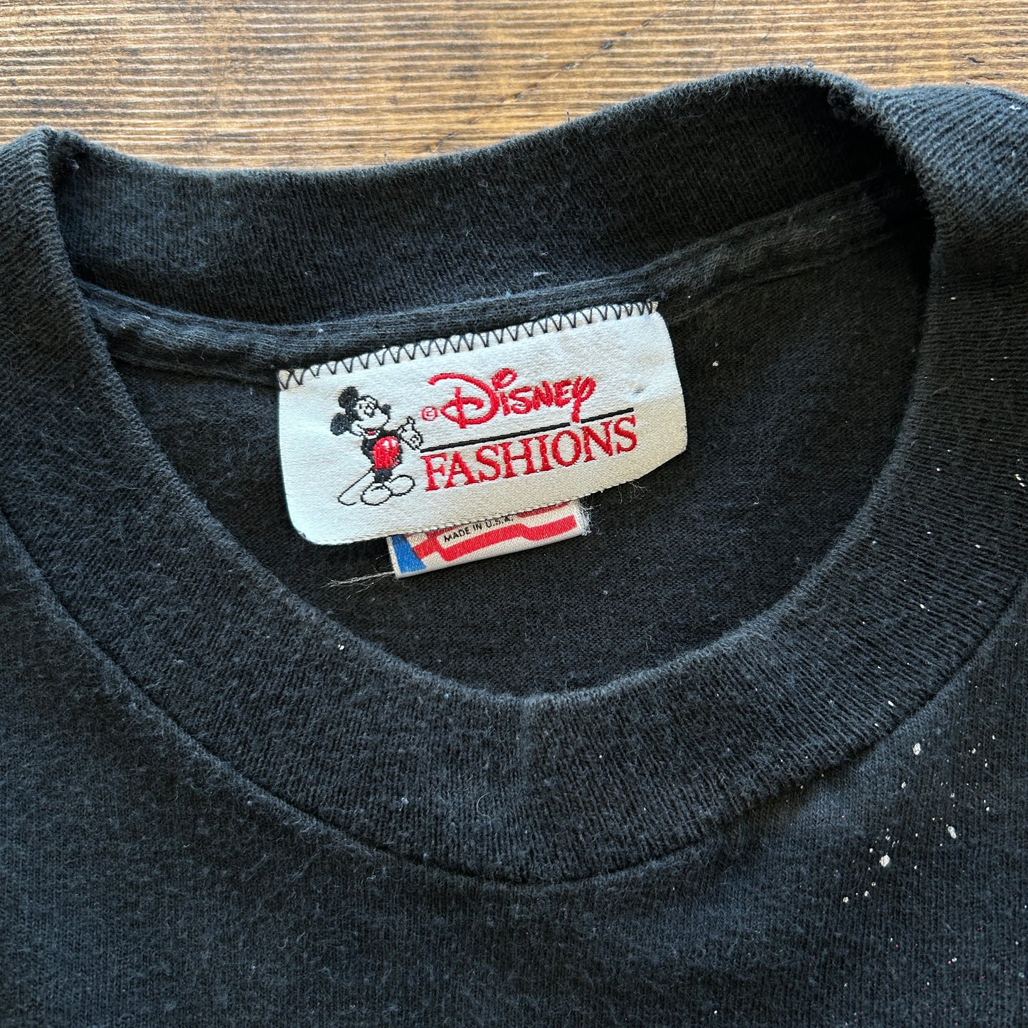 90's Disney Fashions "タイフーンラグーン"オールオーバープリント tシャツ 黒(L)/A7283T-SO
