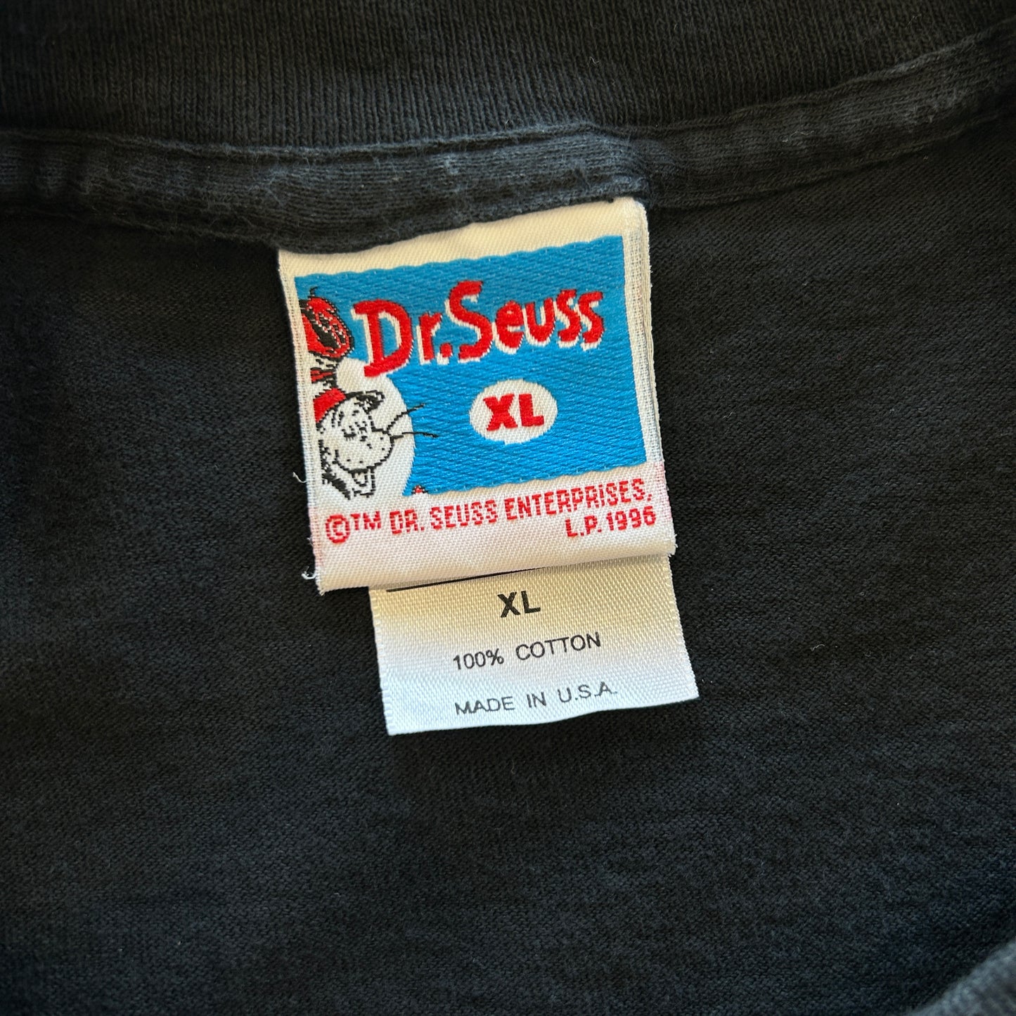 90's Dr.Seuss ドクター・スース グリンチ プリントTシャツ 黒(XL)/B2171T-SO