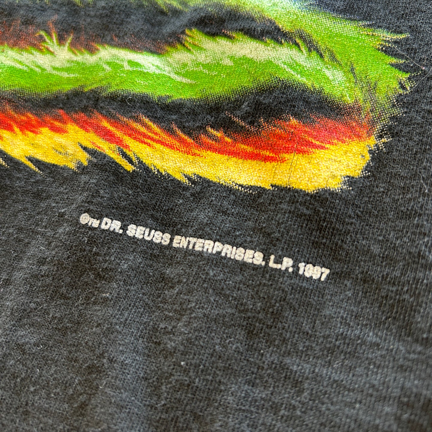 90's Dr.Seuss ドクター・スース グリンチ プリントTシャツ 黒(XL)/B2171T-SO
