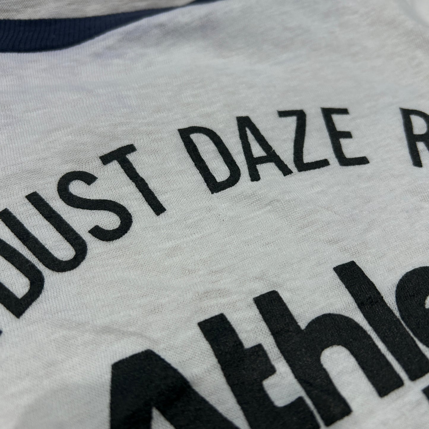 80's SAWDUST DAZE RUN "The Athletic Foot" 1979 リンガー Tシャツ (M)/A7285T-SO