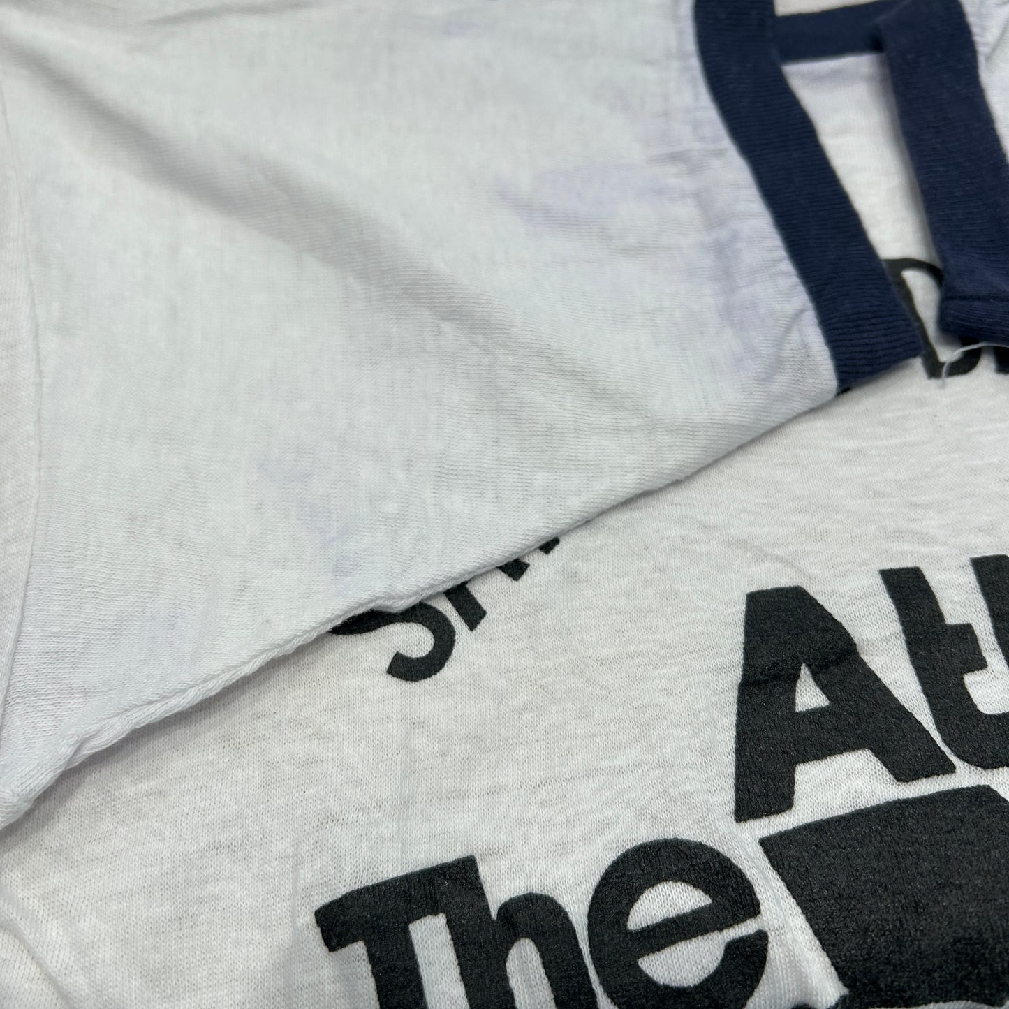 80's SAWDUST DAZE RUN "The Athletic Foot" 1979 リンガー Tシャツ (M)/A7285T-SO