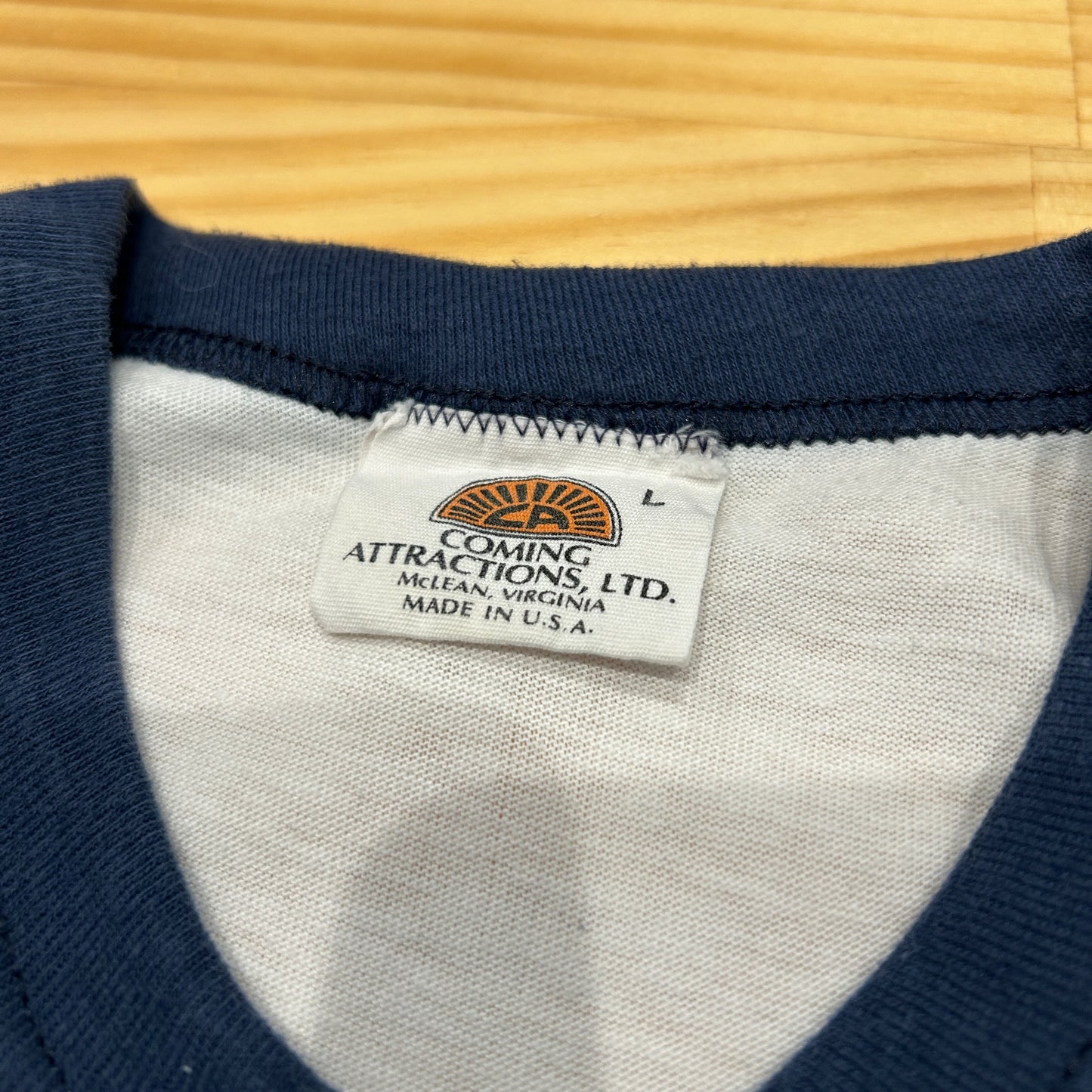 80's "desperado's Washington d.c." ラグラン Tシャツ ホワイト (L)/A6376T-SO