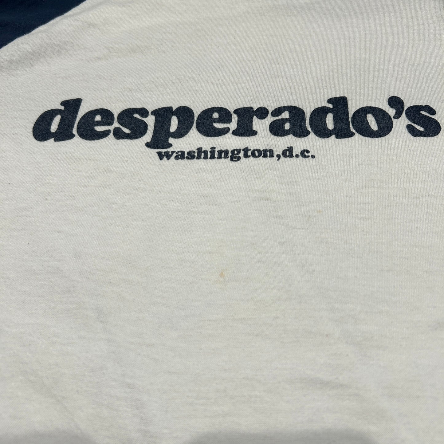 80's "desperado's Washington d.c." ラグラン Tシャツ ホワイト (L)/A6376T-SO