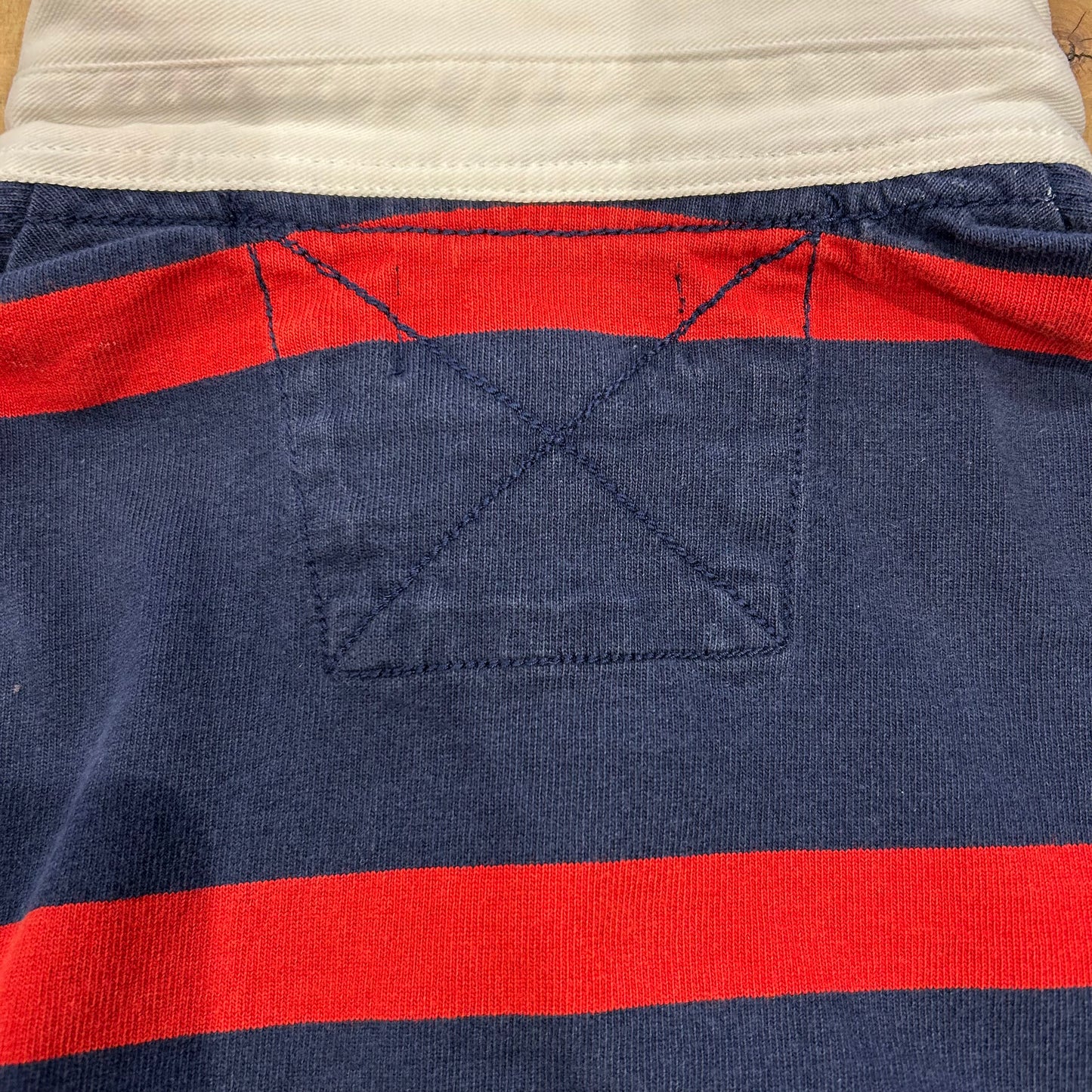 Polo Ralph Lauren ラルフローレン ラガーシャツ ボーダー 紺赤(XXL)/A2287SH-S