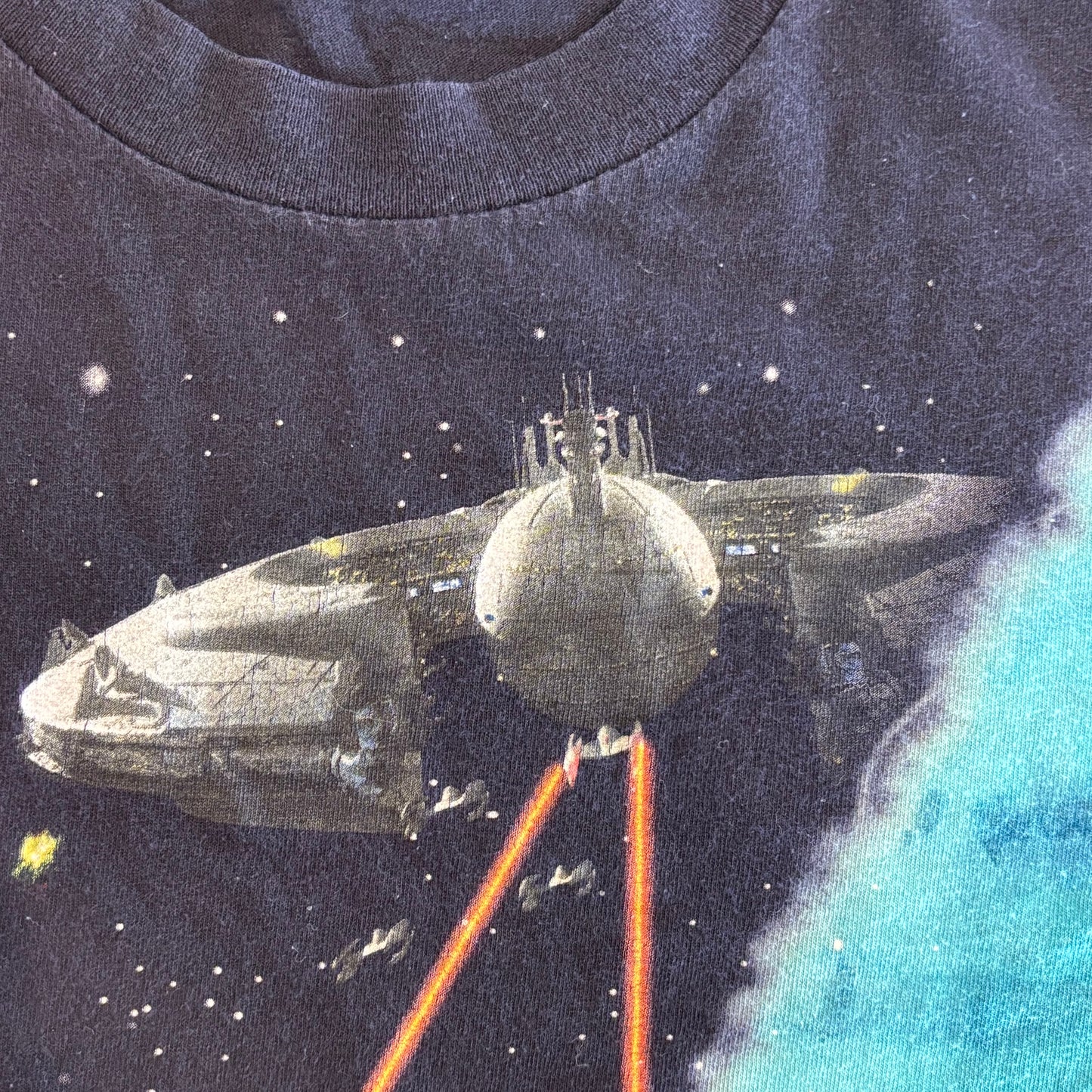 00's STAR WARS EP 1 Phantom Menace スターウォーズ Tシャツ 青水色 (サイズ不明)/B2669T-SO