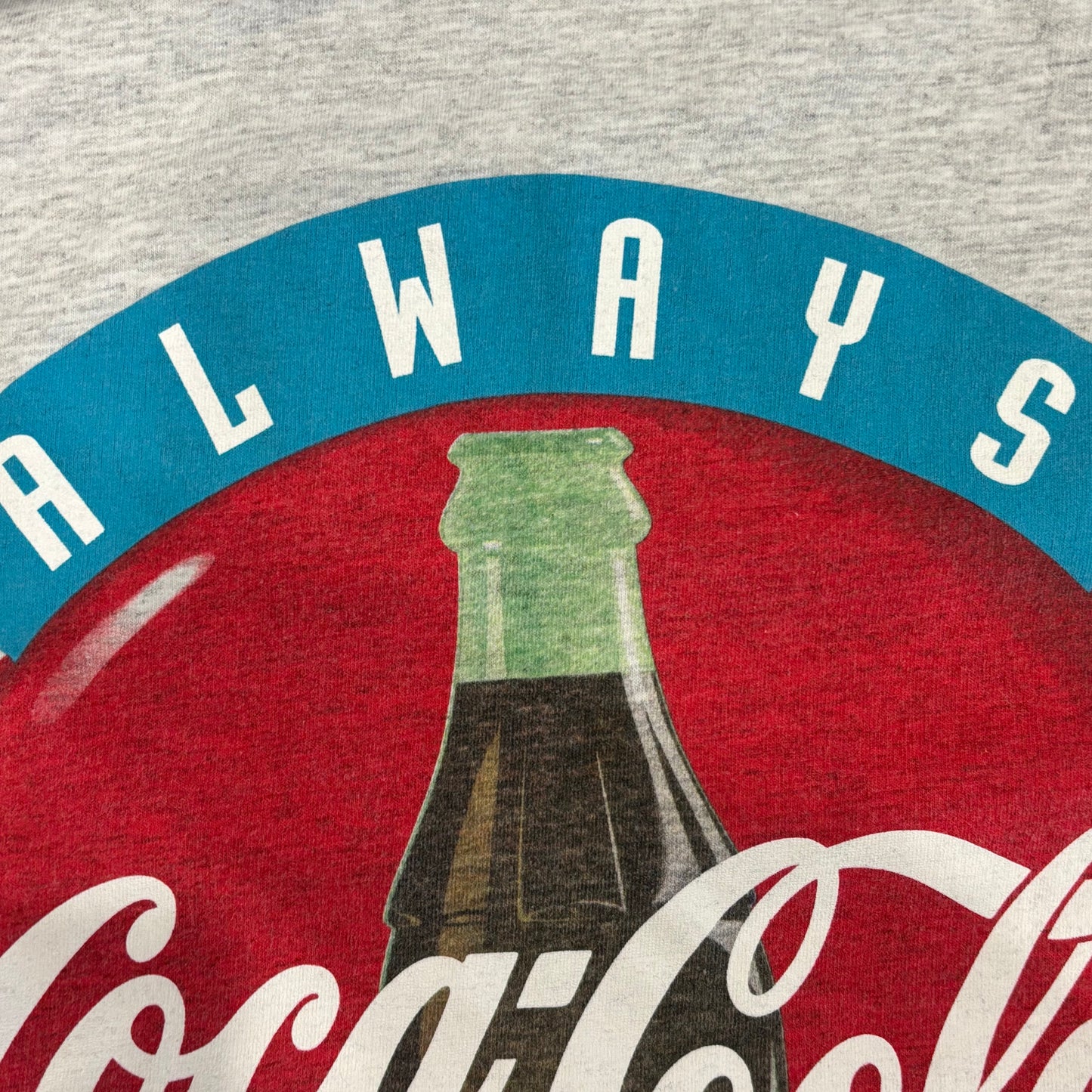 90's BELTON ALWAYS Coca-Cola コカ・コーラ フェイクレイヤードTシャツ 白 (XL)/B2672T-SO