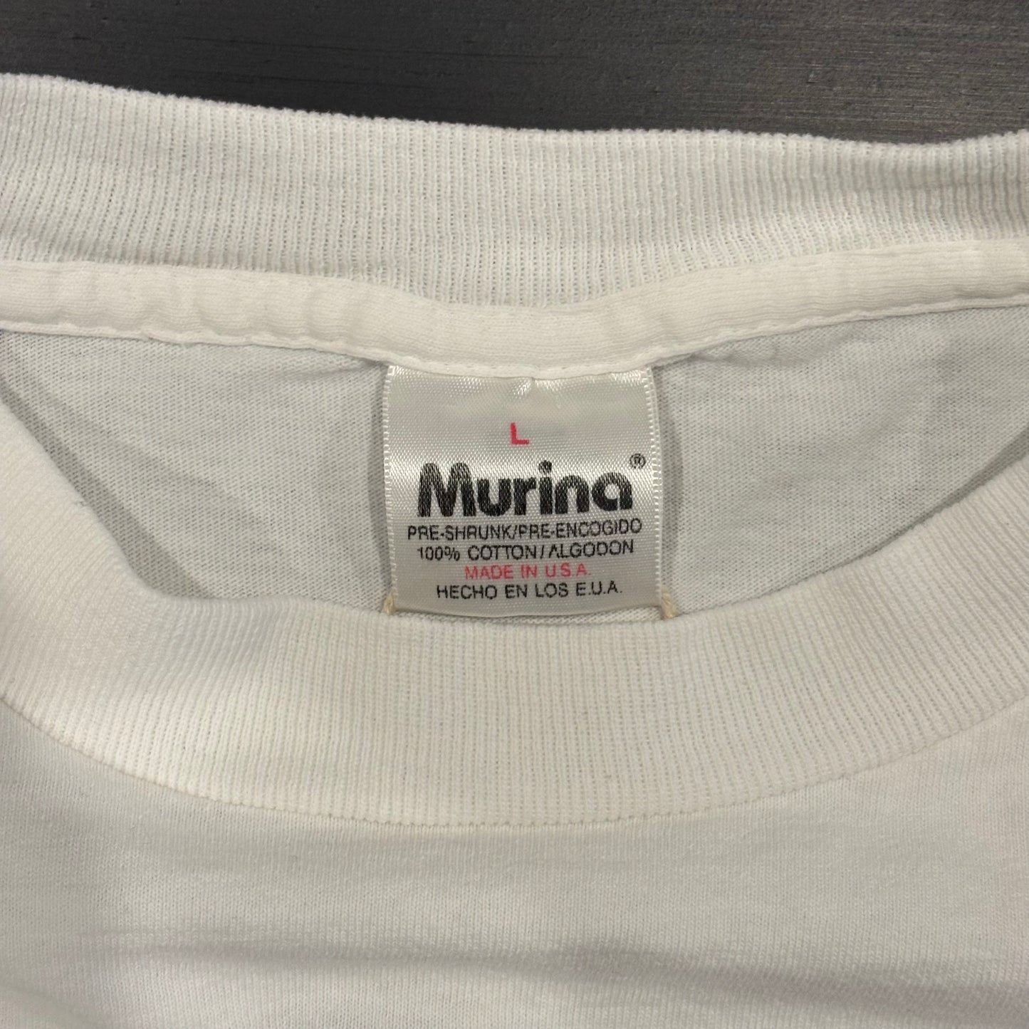 90's Murina JIM BEAM 200周年 バーボンウイスキー お酒Tシャツ 白 (L)/A7158T-SO