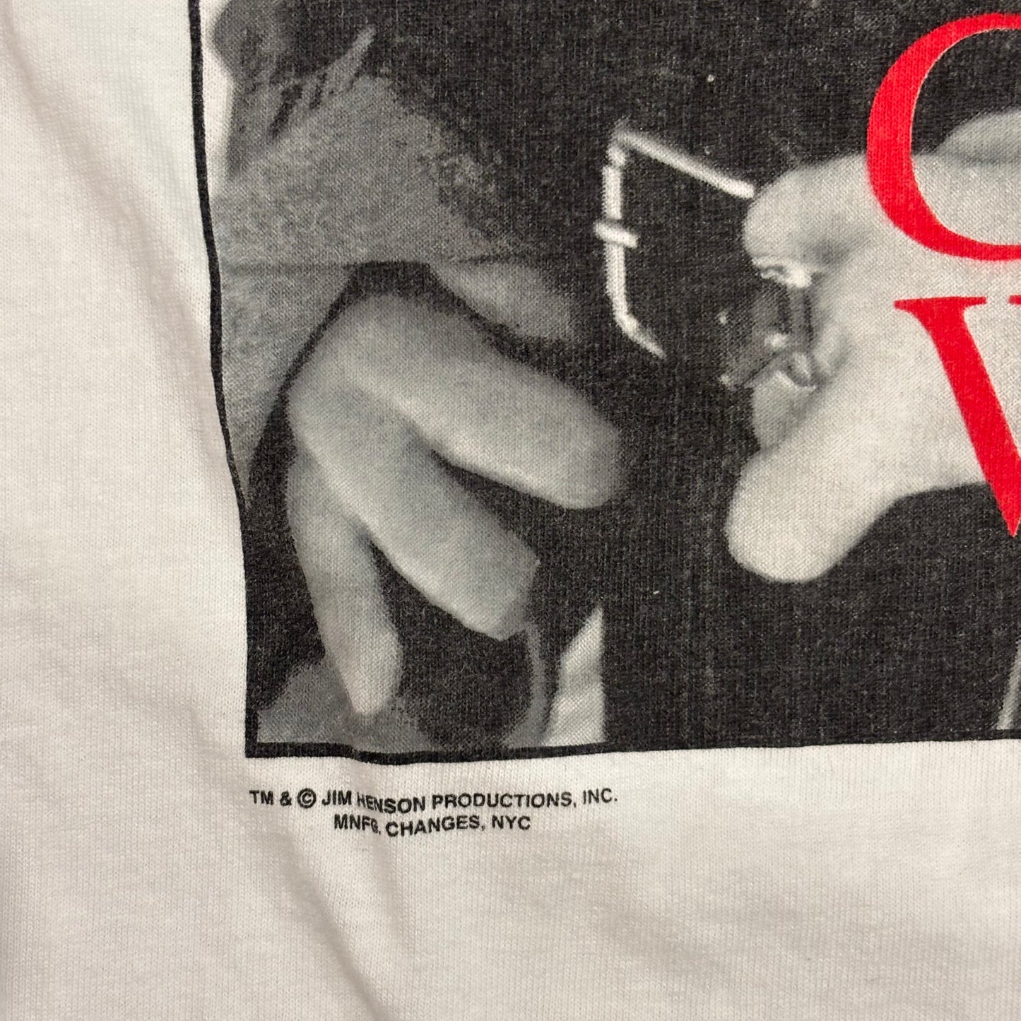 90's anvil GUESS WHO? マペット・ショー ミス・ピギー パロディー Tシャツ 白 (XL)/B2675T-SO