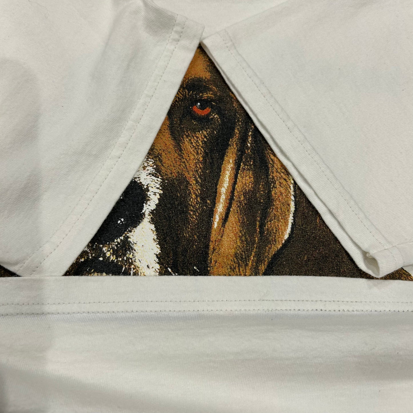 90's Lee Basset Hound 犬プリントTシャツ 白(M)/A4138T-SO