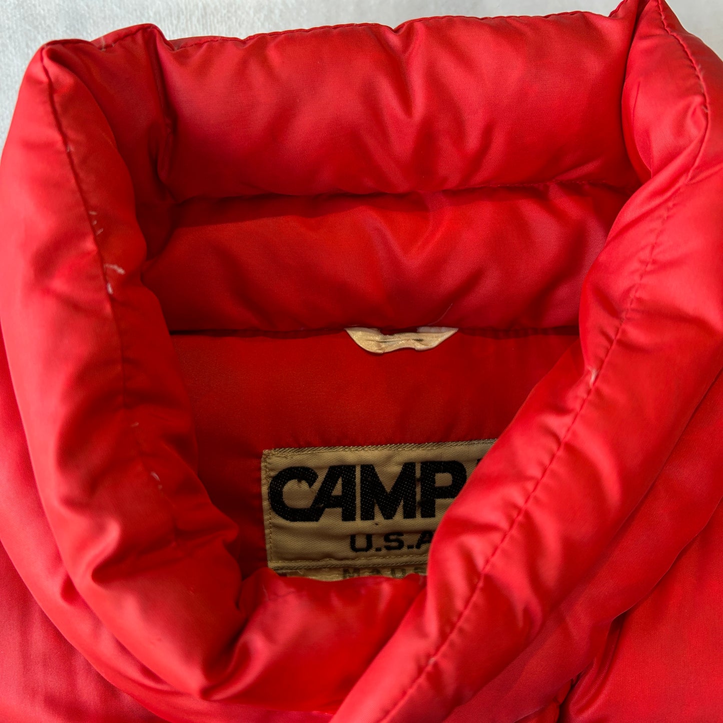 90's CAMP7 ダウンベスト Goose down レッド(L)/C0255V-SO