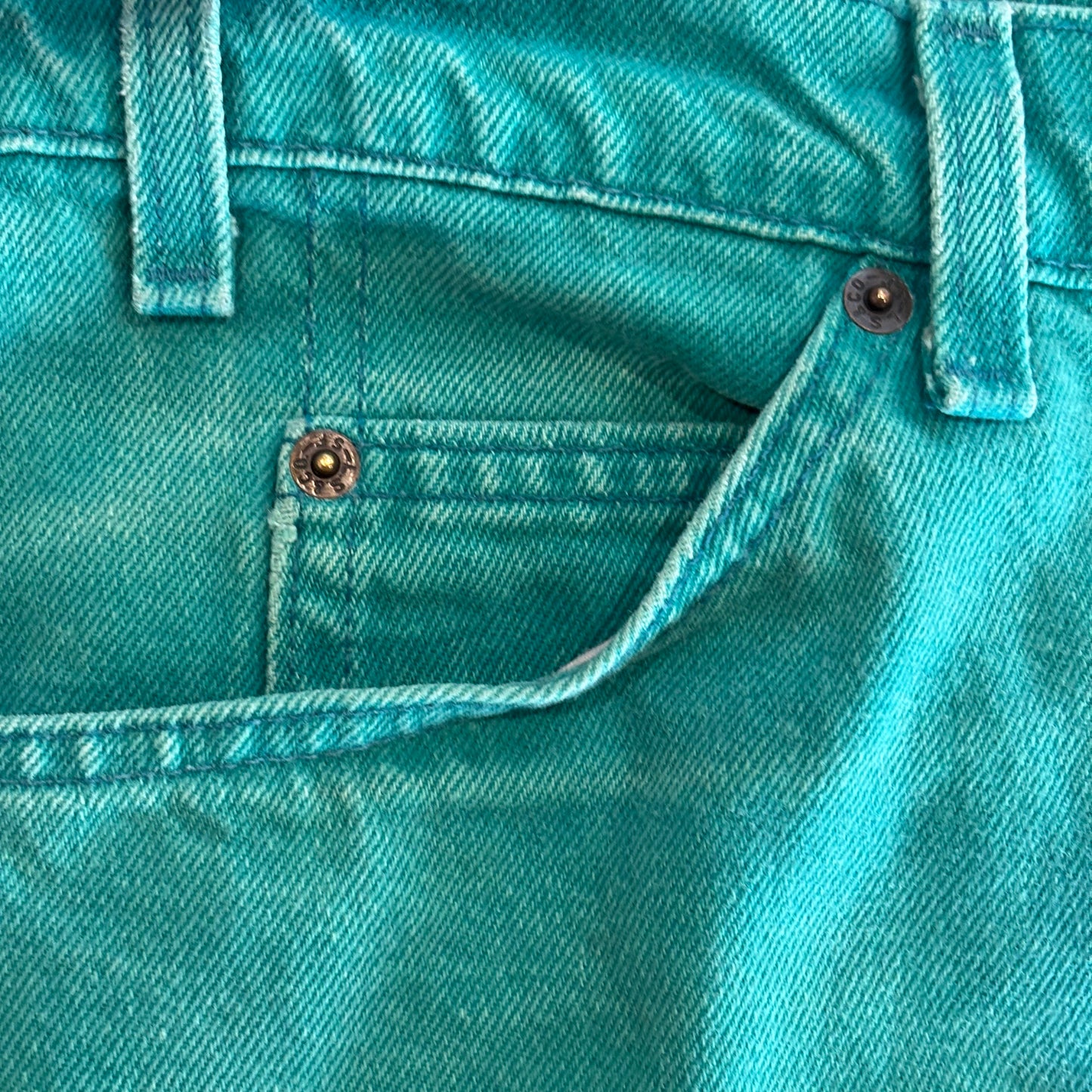 90's Levi's 560 リーバイス USA製 ショーツ ハーフパンツ オレンジタブ 緑 (W38)/B2701P-SO