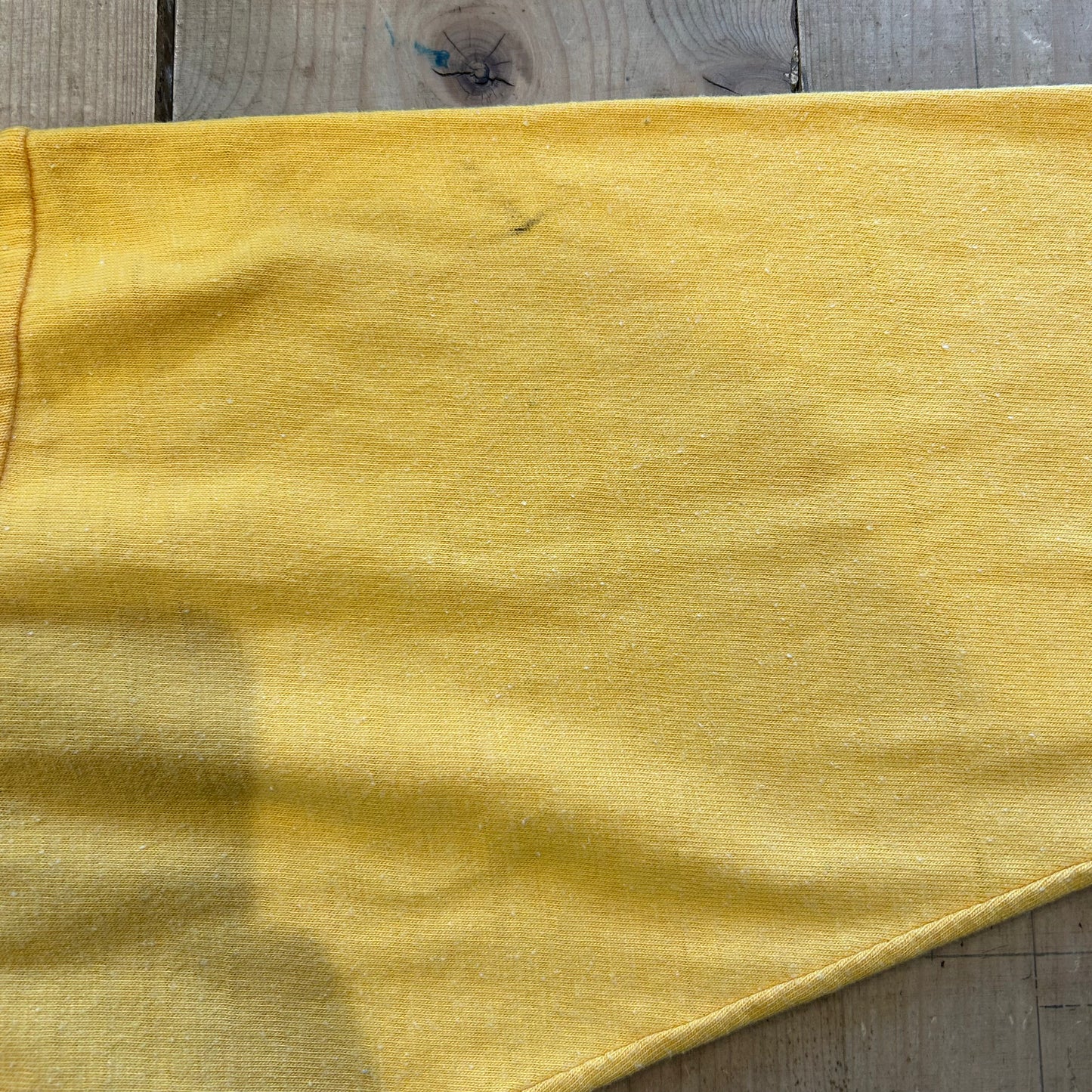 80's DISNEY フットボール風Tシャツ 黄色(L)/A3108T-SO