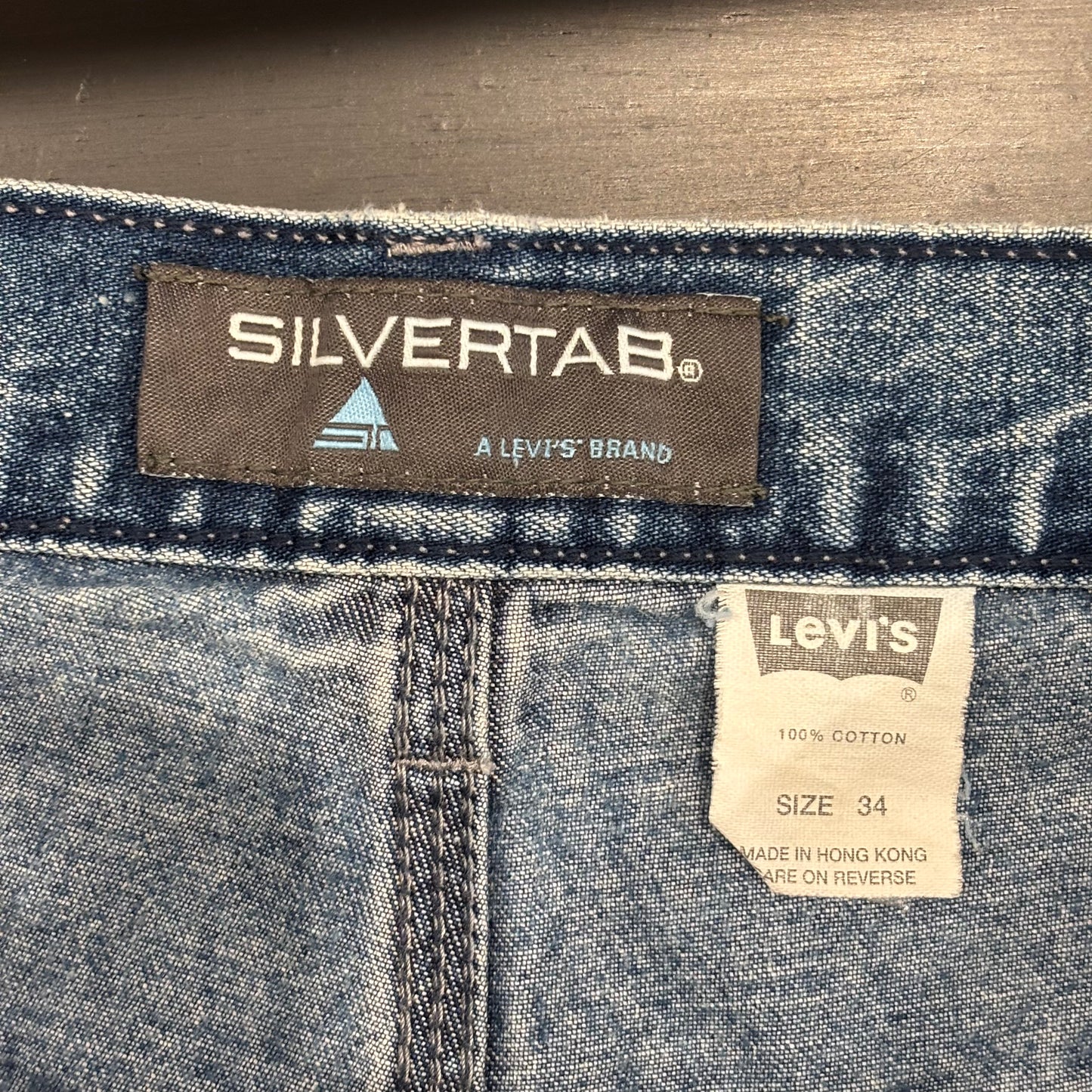 00's Levi's Silver Tab リーバイス シルバータブ ショーツ ハーフパンツ 薄青 (W34)/B2632P-SO