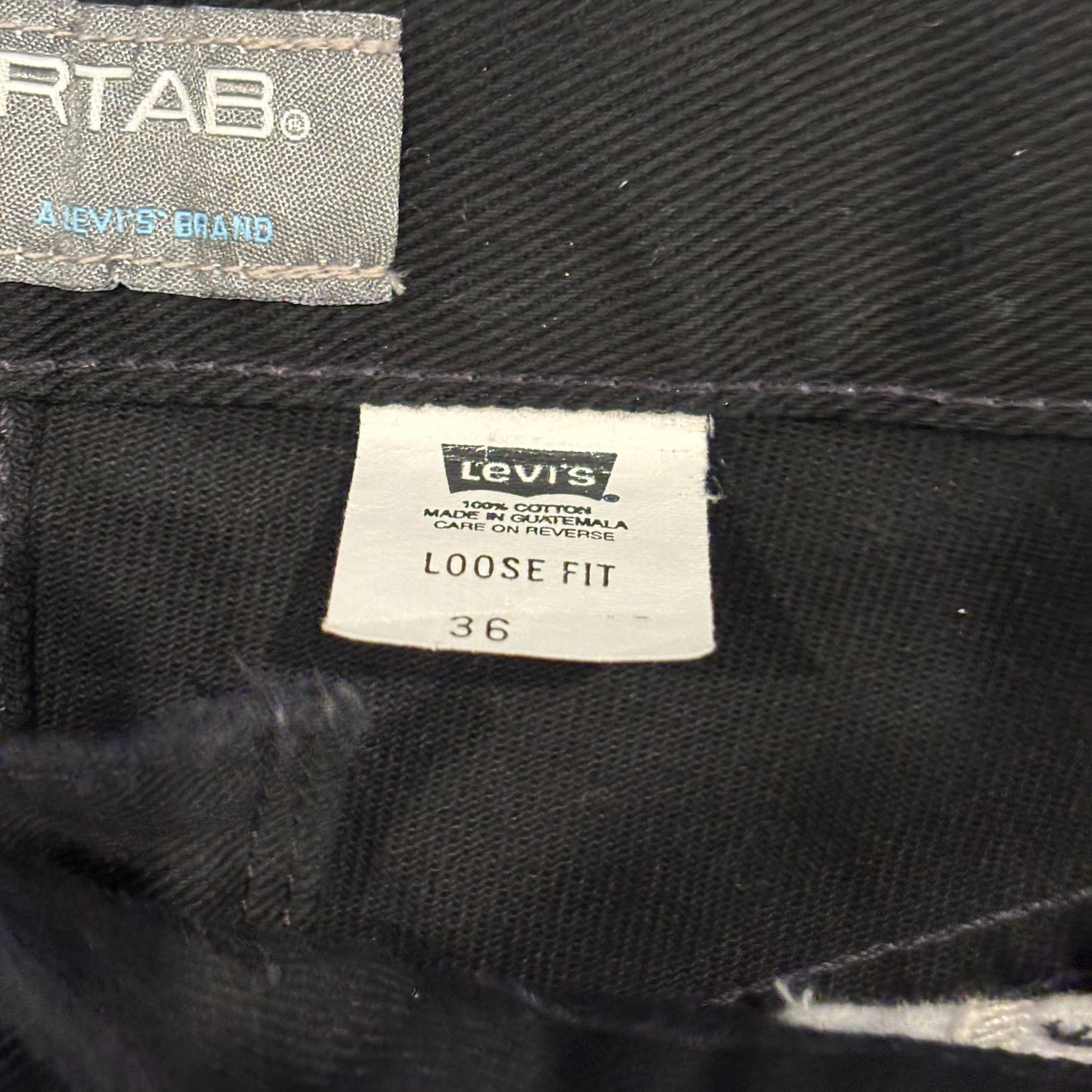 00's Levi's Silver Tab リーバイス シルバータブ LOOSE FIT ハーフパンツ 黒 (W36)/B2624P-SO