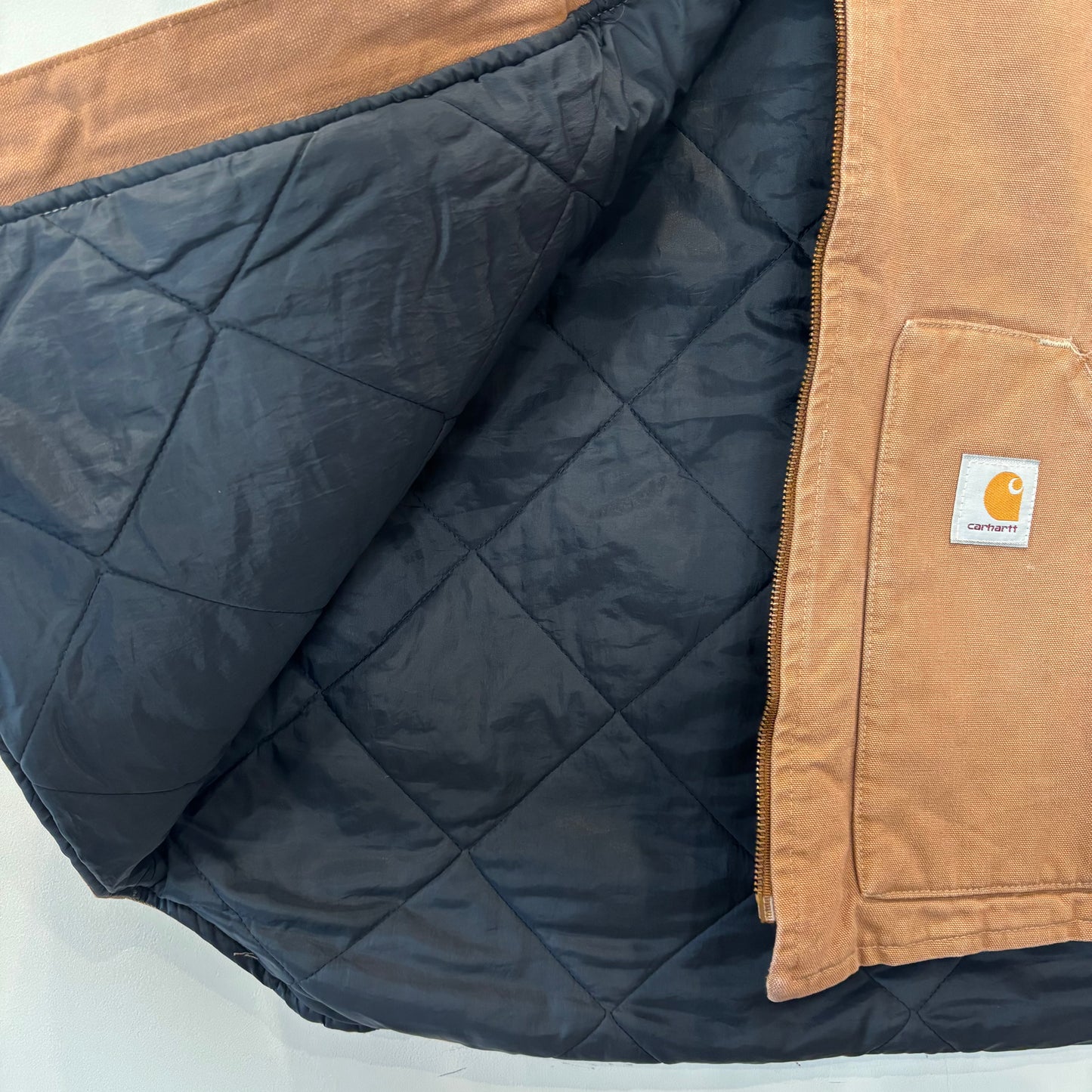 90's Carhartt カーハート ダックベスト ブラウン (aboutXL)/C1563V-SO