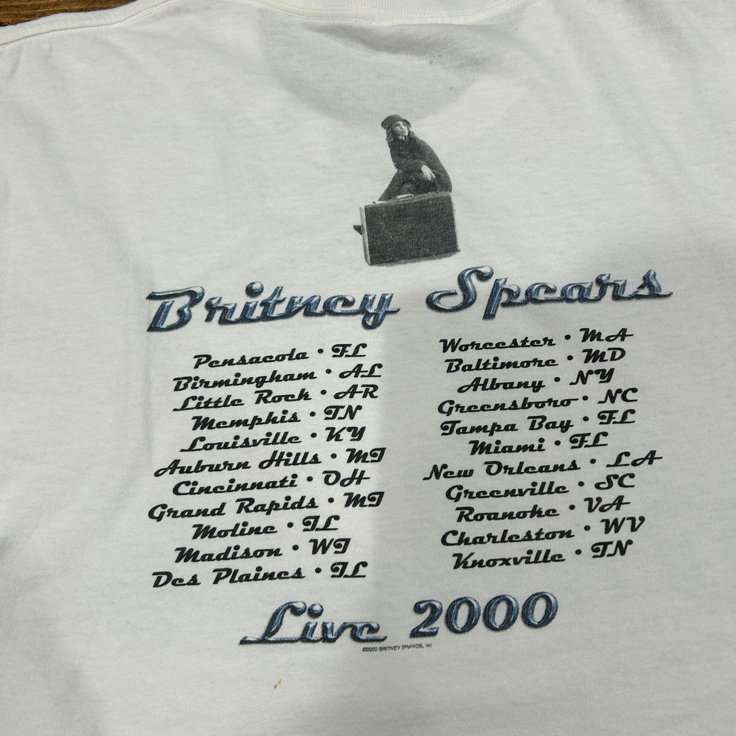 00's Britney Spears ブリトニー・スピアーズ ツアーTシャツ Allsport シングルステッチ 白(M)A6495T-SO
