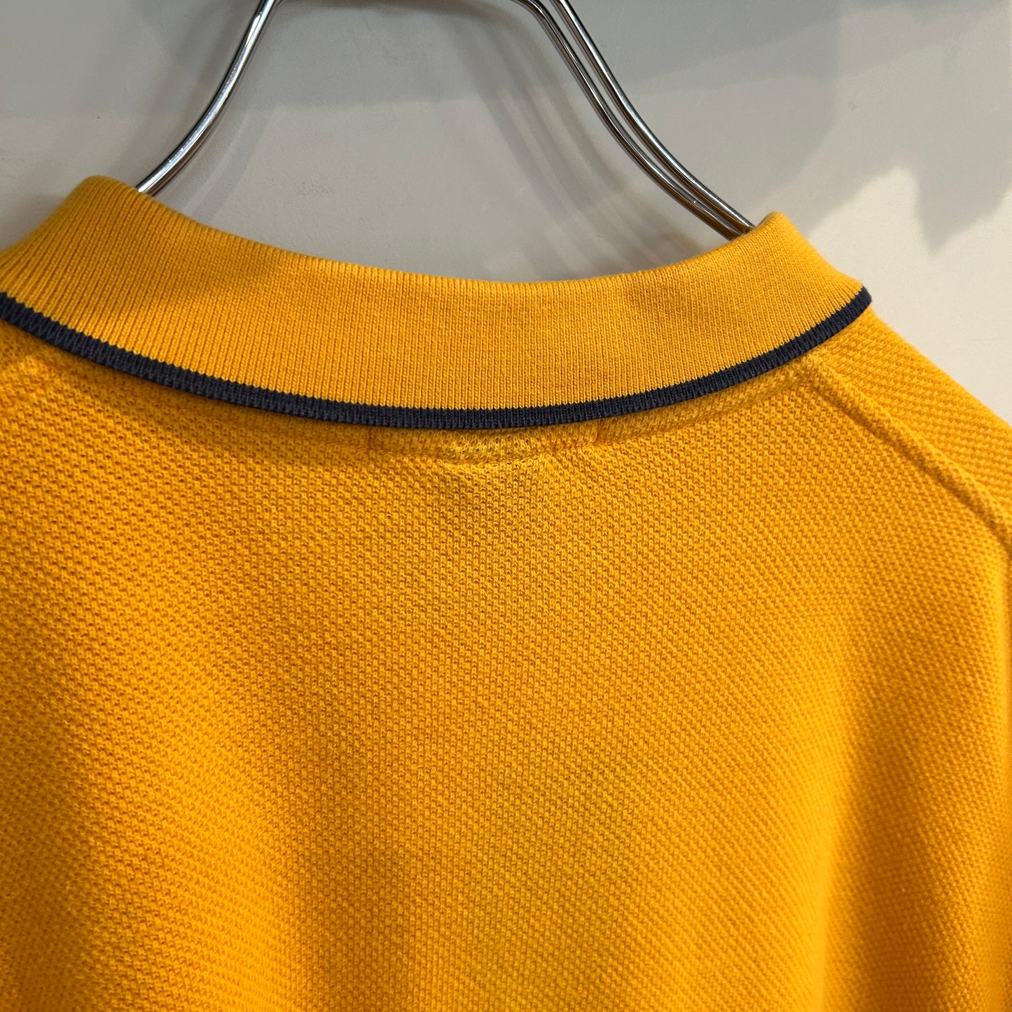 00's Polo by Ralph Lauren ラルフローレン フロントボーダー ポロシャツ 黄紺 (L)/B2509S-SO