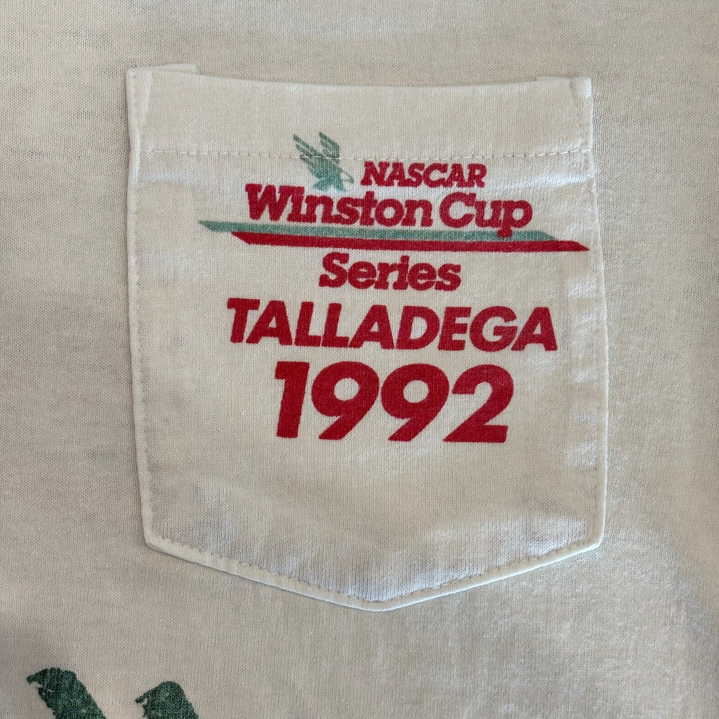 90's Winston Cup Series TALLADEGA 1992 レーシングイベントTシャツ 白 (サイズ不明)/B2710T-SO