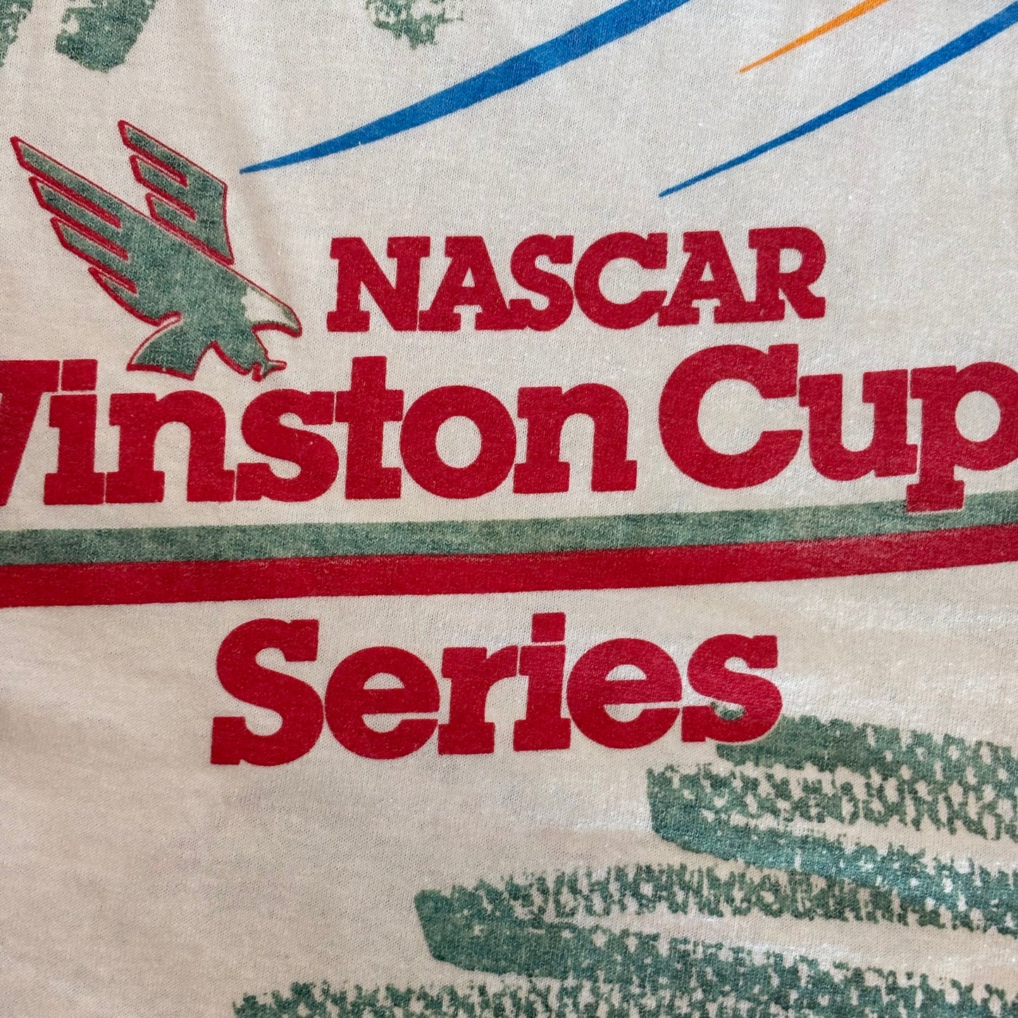 90's Winston Cup Series TALLADEGA 1992 レーシングイベントTシャツ 白 (サイズ不明)/B2710T-SO