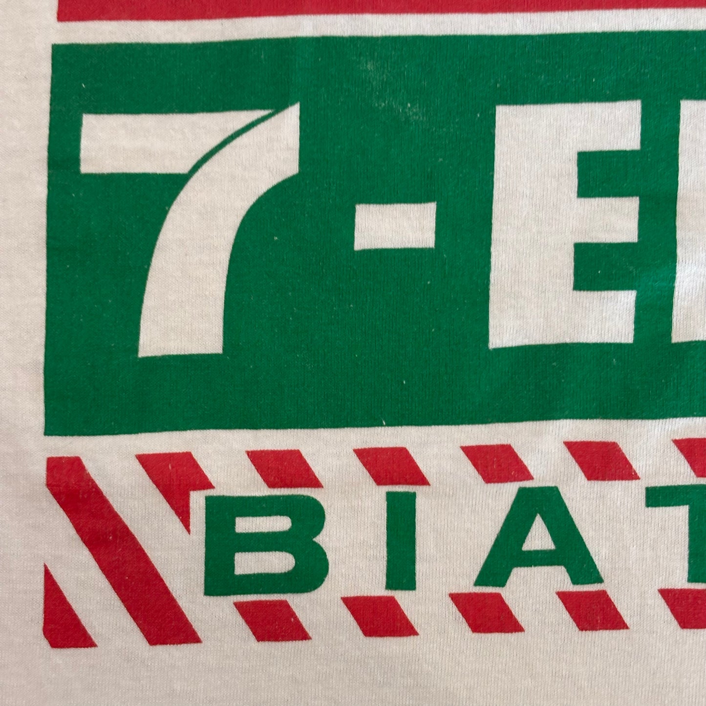 90's SCREEN STARS 7-ELEVEN バイアスロン イベント 企業Tシャツ 白 (L)/B2582T-SO