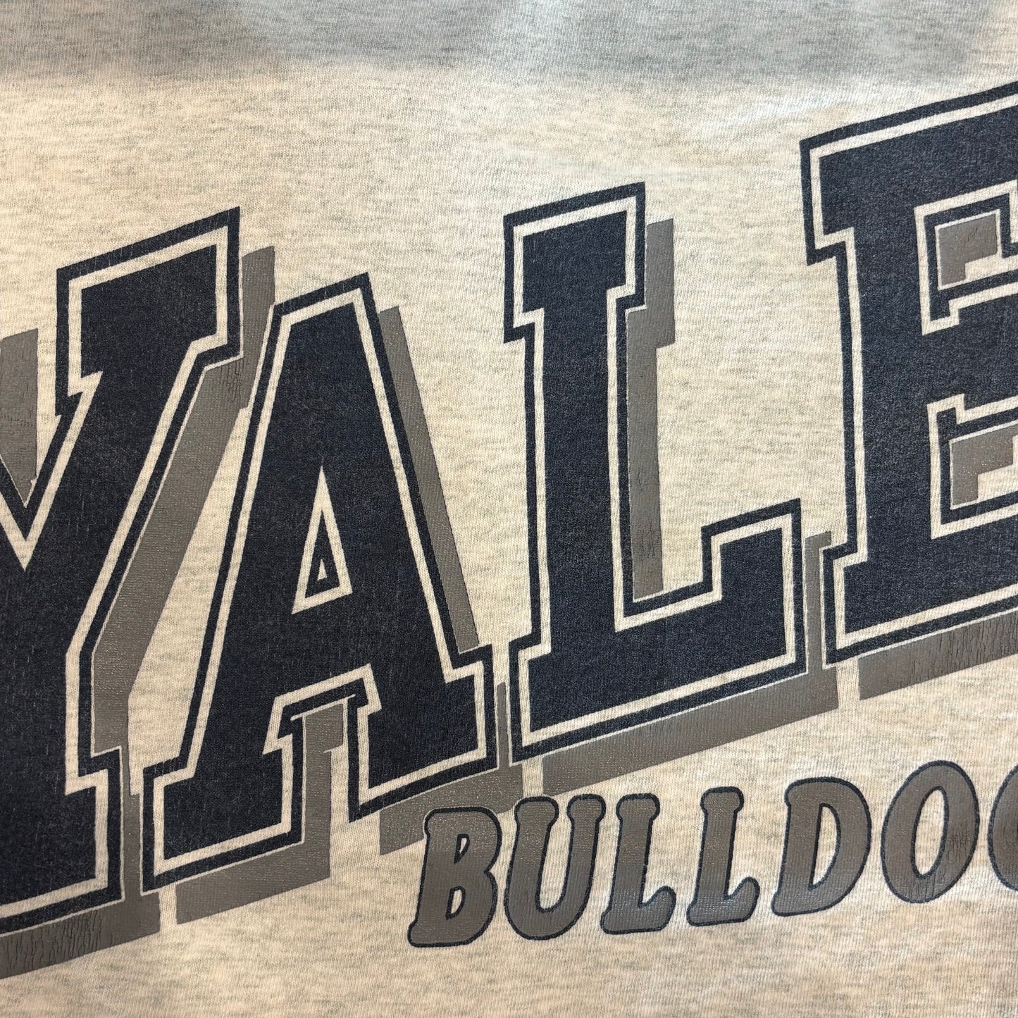 90's FRUIT OF THE LOOM YALE BULLDOGS マスコット カレッジTシャツ 白 (XL)/B2709T-SO