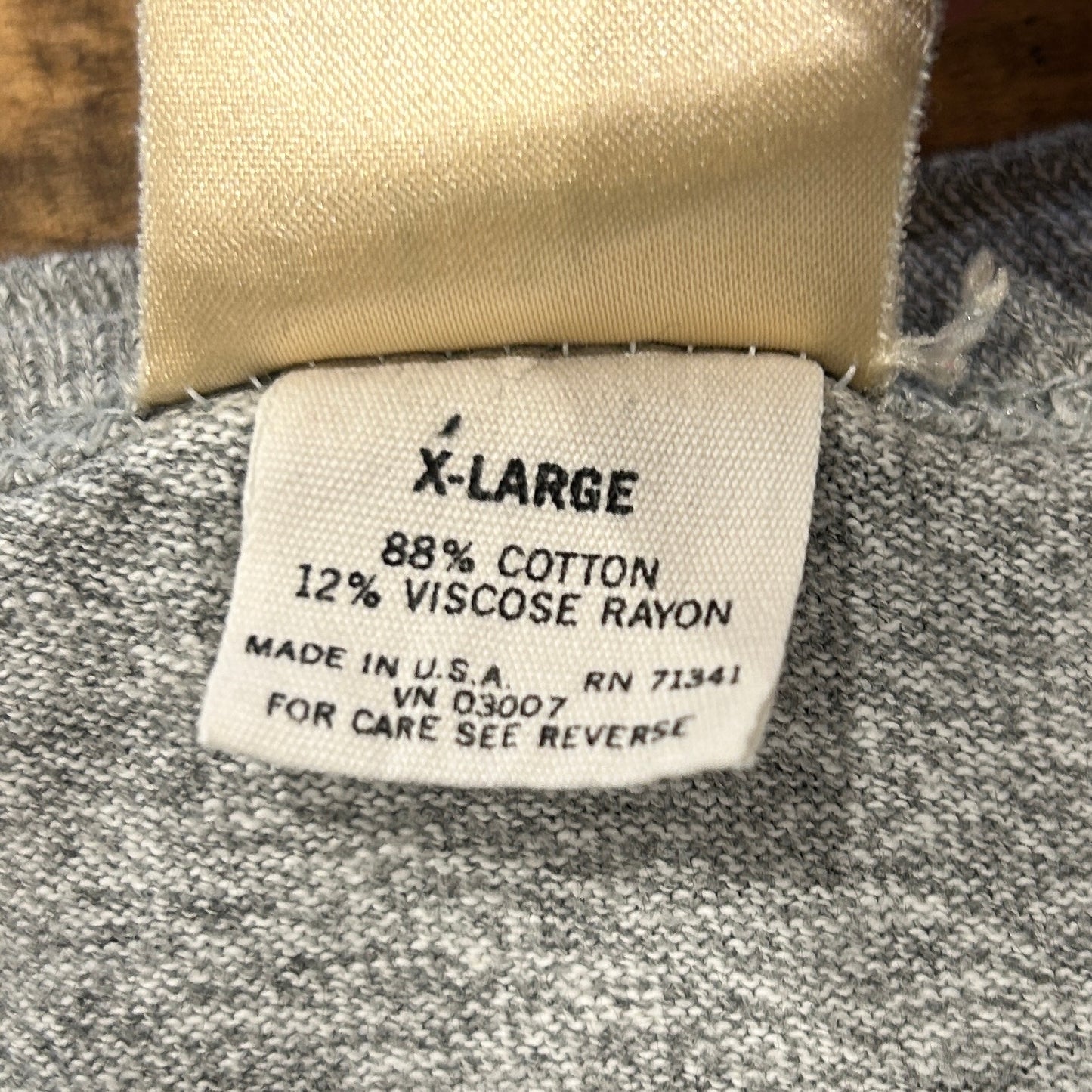 80's L.L.Bean×Champion 88/12 無地Tシャツ ワンツーボディー グレー(XL)/A3956T-SO