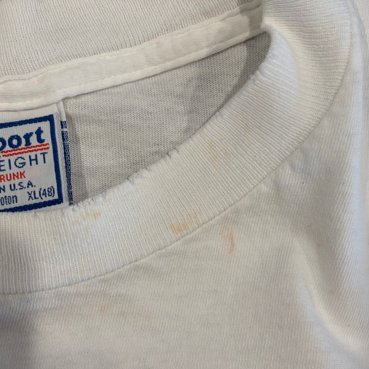 90's All Sport There's Blood In My Alcohol Stream 1994 お酒 Tシャツ 白 (XL)/B2022T-SO
