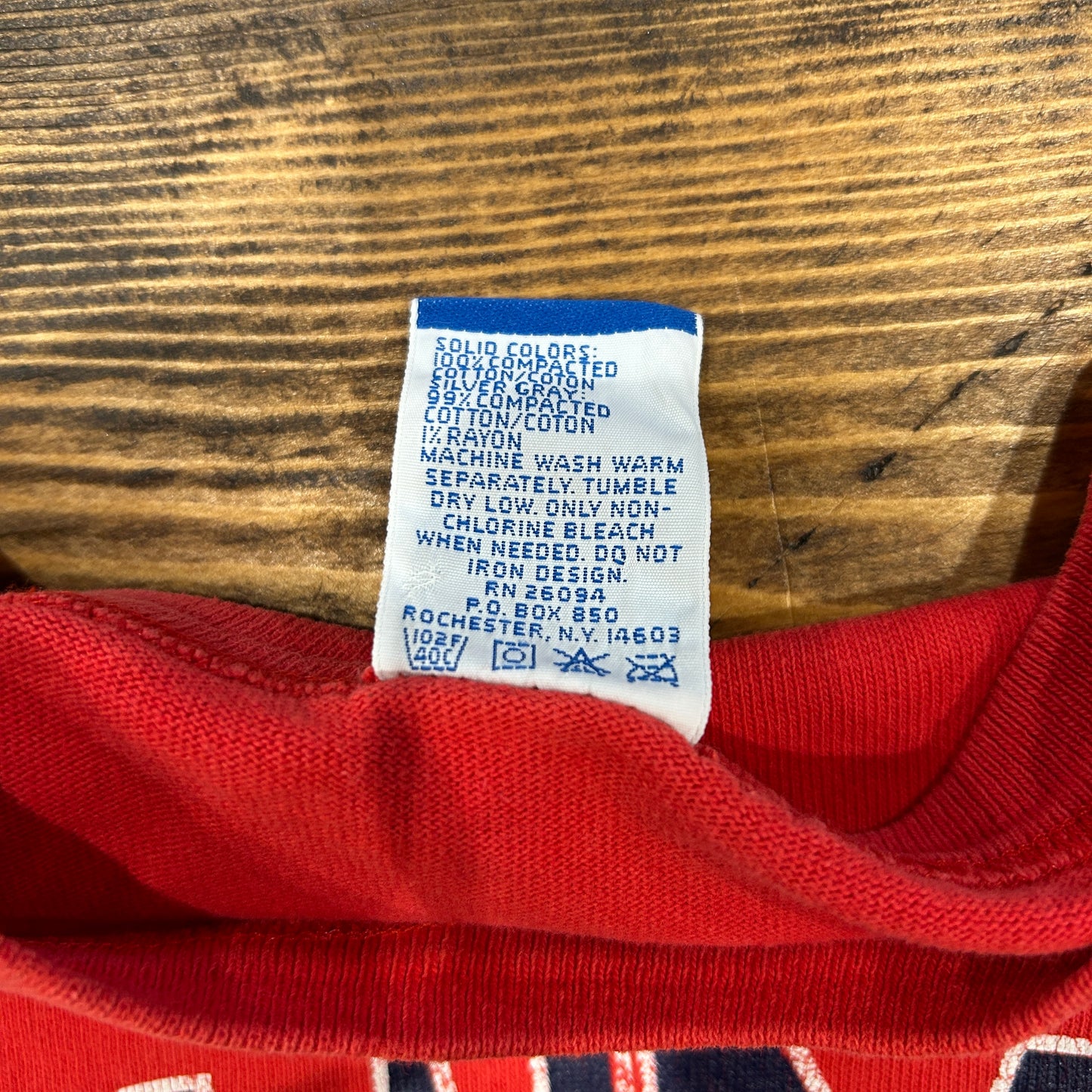 90's Champion MONTCLAIR STATE UNIVERSITY カレッジTシャツ USA製 赤(XL)/A7314T-SO
