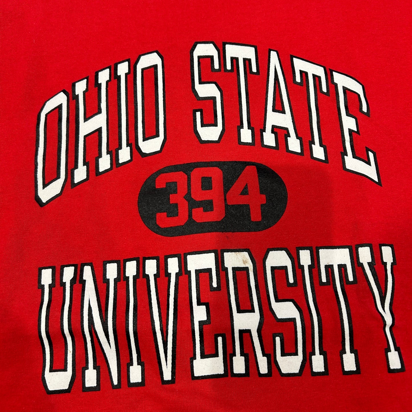 80's Champion チャンピオン OHIO STATE UNIVERSITY カプセル3段 カレッジTシャツ 赤(XL)/A6977T-SO