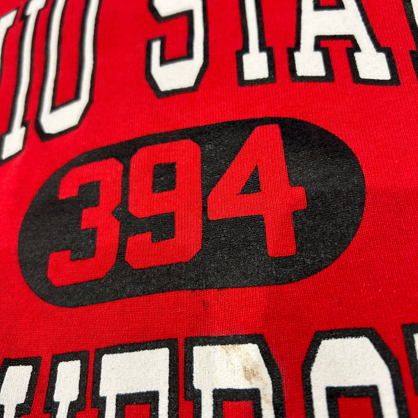 80's Champion チャンピオン OHIO STATE UNIVERSITY カプセル3段 カレッジTシャツ 赤(XL)/A6977T-SO