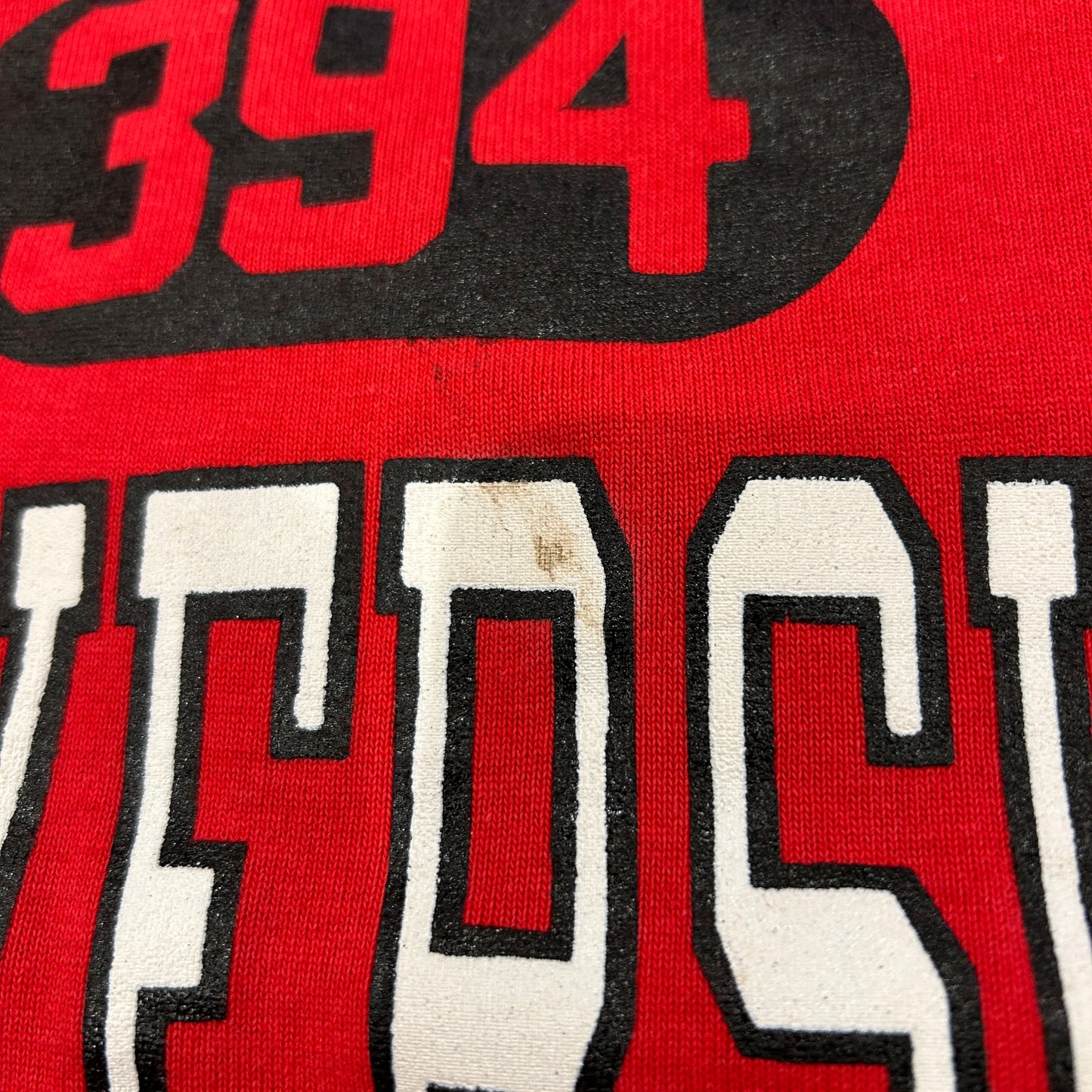 80's Champion チャンピオン OHIO STATE UNIVERSITY カプセル3段 カレッジTシャツ 赤(XL)/A6977T-SO