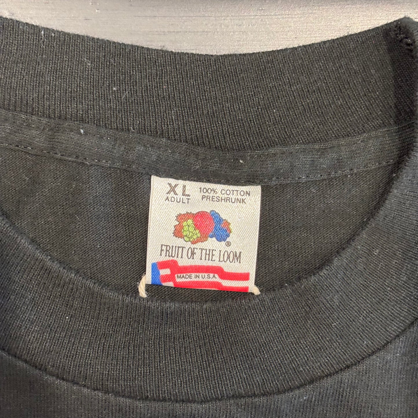 90's FRUIT OF THE LOOM JACK DANIEL'S OLD No'7 アルコールTシャツ 黒 (XL)/B2714T-SO
