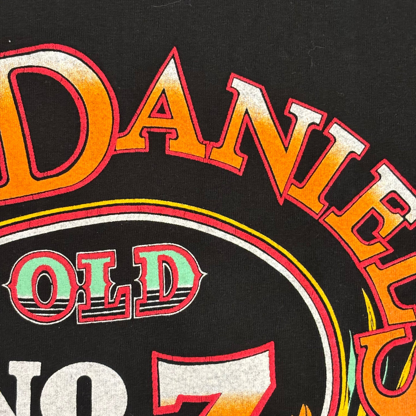 90's FRUIT OF THE LOOM JACK DANIEL'S OLD No'7 アルコールTシャツ 黒 (XL)/B2714T-SO