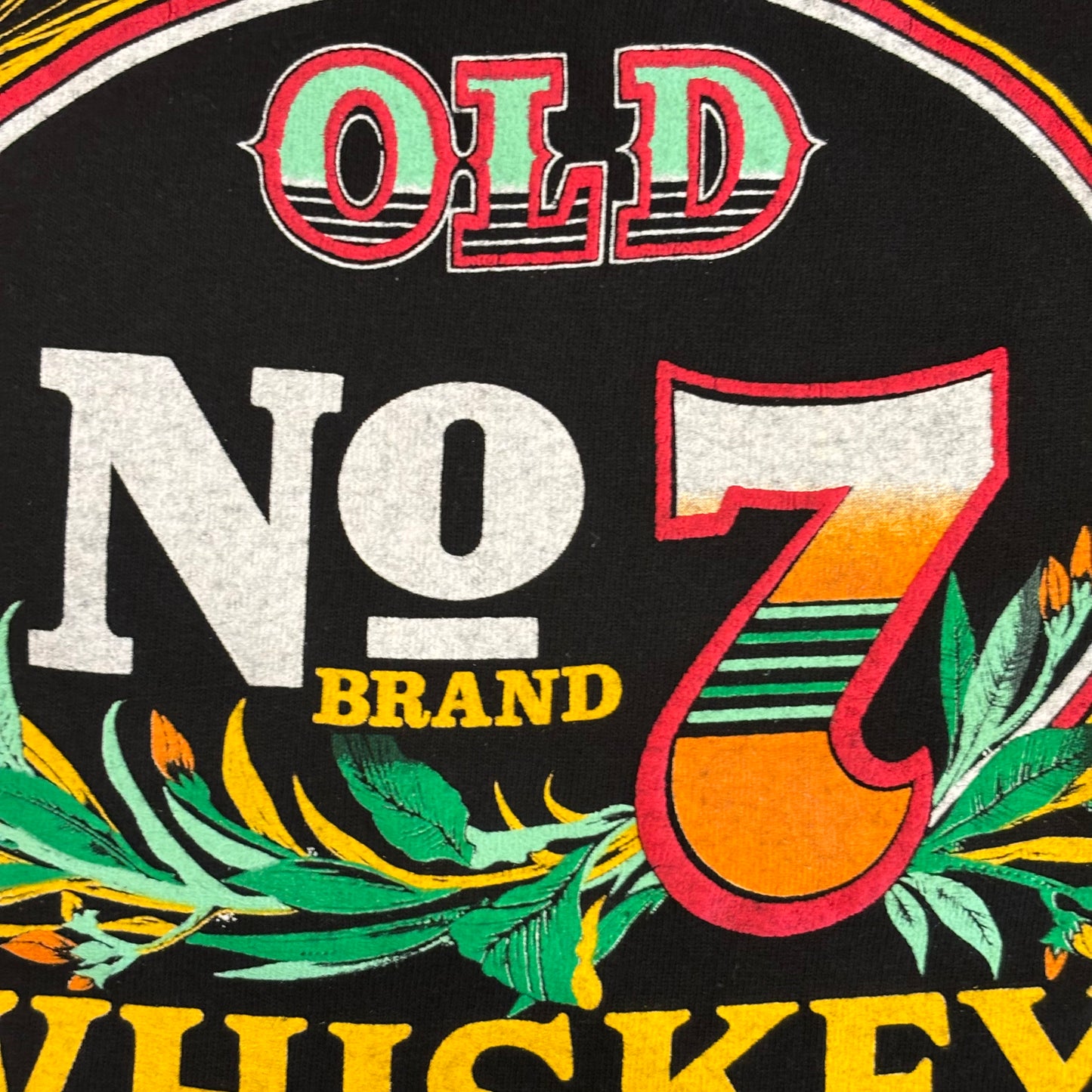 90's FRUIT OF THE LOOM JACK DANIEL'S OLD No'7 アルコールTシャツ 黒 (XL)/B2714T-SO