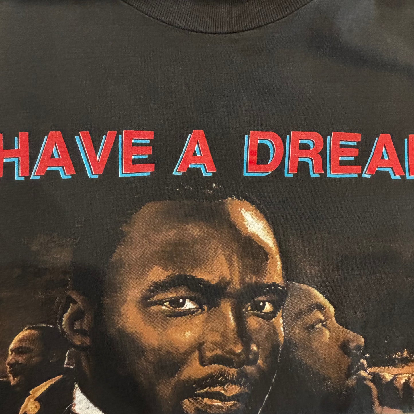 90's MARTIN LUTHER KING,Jr. "I HAVE ADREAM" キング牧師 Tシャツ 黒 (サイズ不明)/B2575T-SO