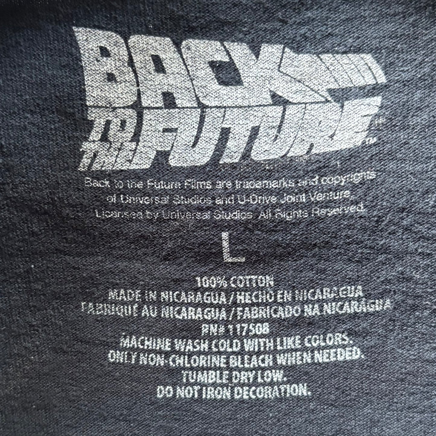 00's BACK TO THE FUTURE 映画 両面プリント ムービーTシャツ 黒 L/A7253T-SO