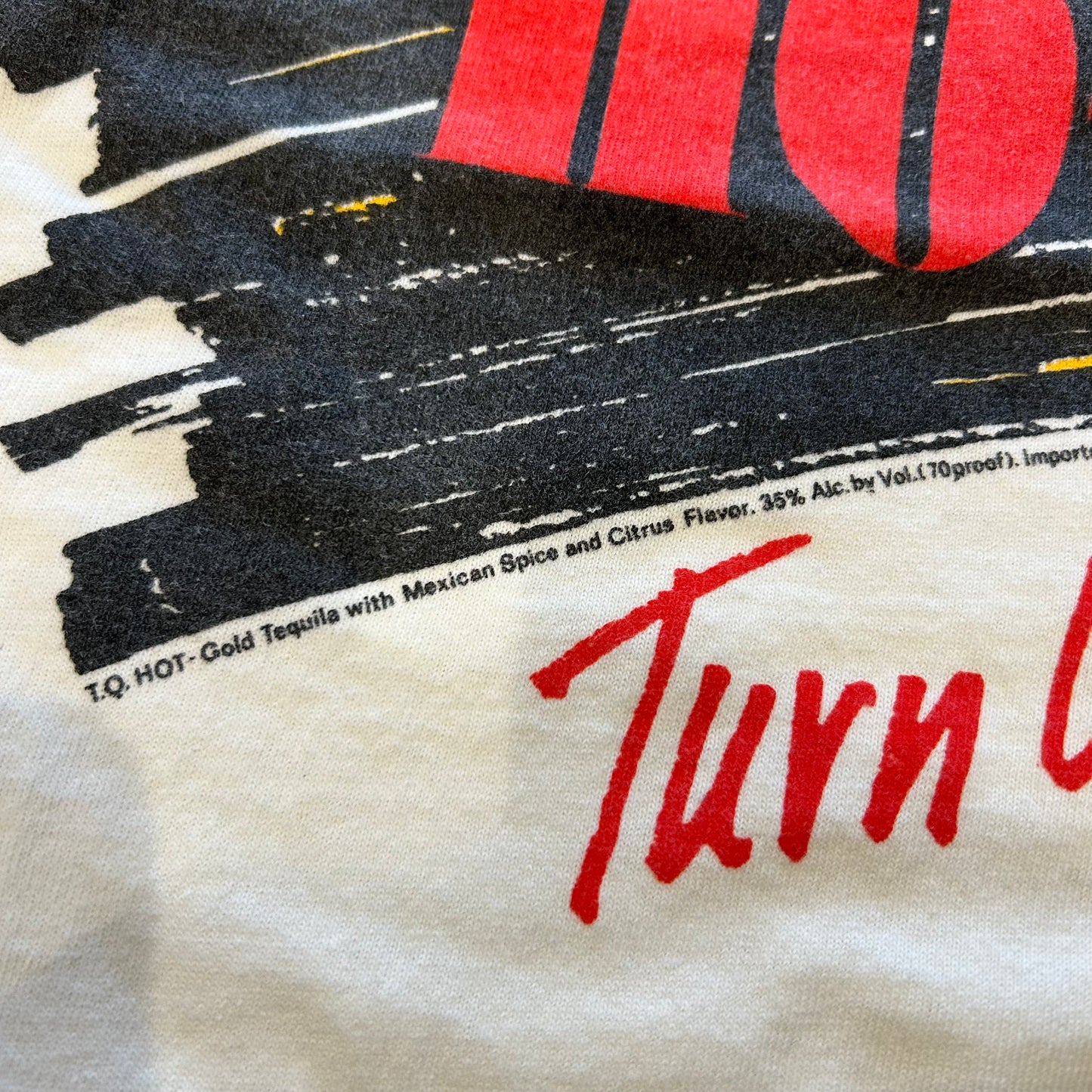 90's FRUIT OF THE LOOM T.Q HOT Tequila テキーラ 企業Tシャツ(L)/A3829T-SO