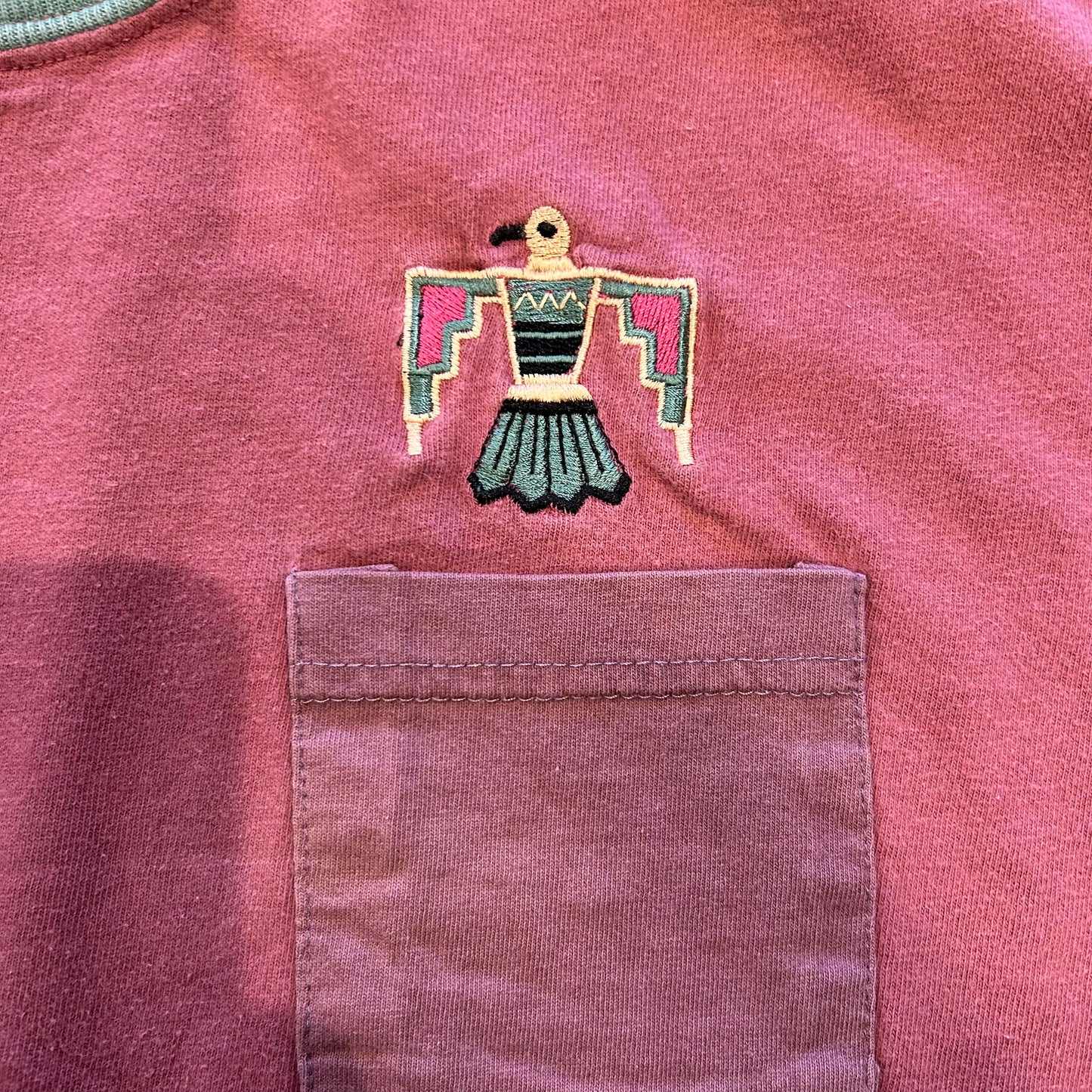 90's Hazelwoods ARIZONA ポケットTシャツ インディアンバード(XL)/A4128T-SO